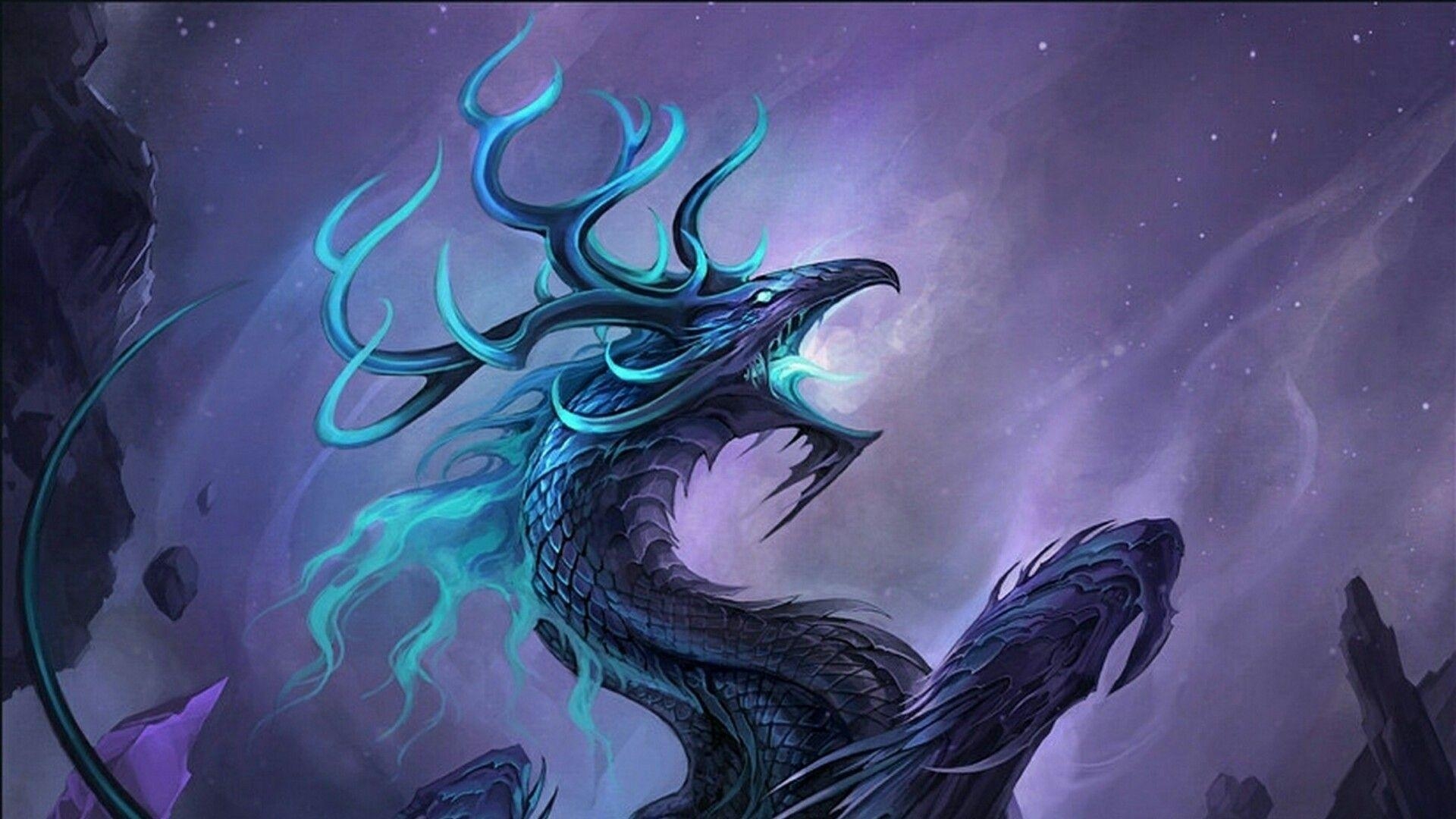 1920x1080 Purple Dragon Wallpaper, Desktop