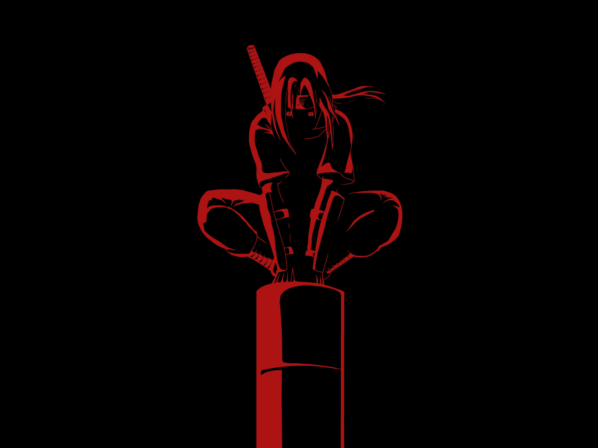 2050x1540 Itachi Uchiha Wallpaper 4K, Black background, Samurai, Ninja, Desktop