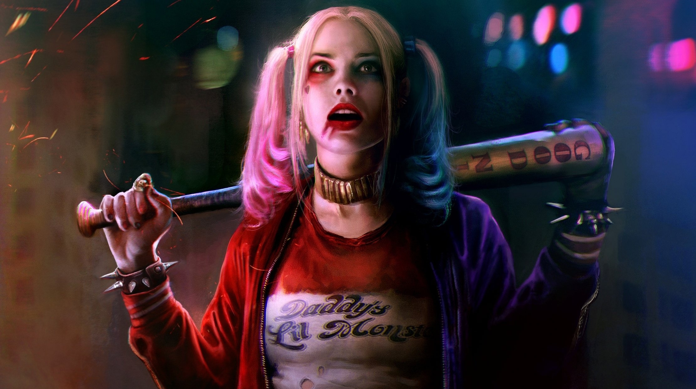 2220x1250 Wallpaper Harley Quinn, Margot Robbie, Suicide Squad, Movies, Desktop