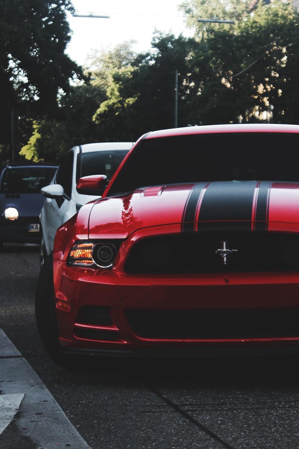 1000x1500 Ford Mustang Red Wallpaper, Phone