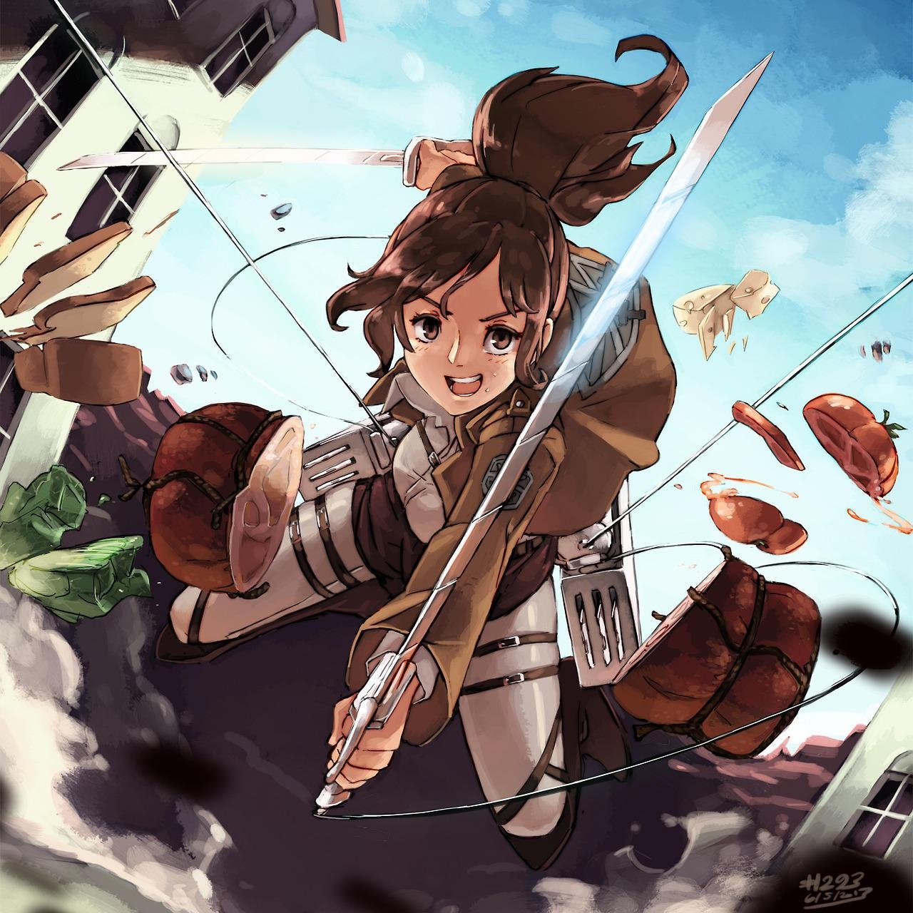 1280x1280 Sasha Braus by Junk Puyo. Attack on Titan / Shingeki No Kyojin, Phone