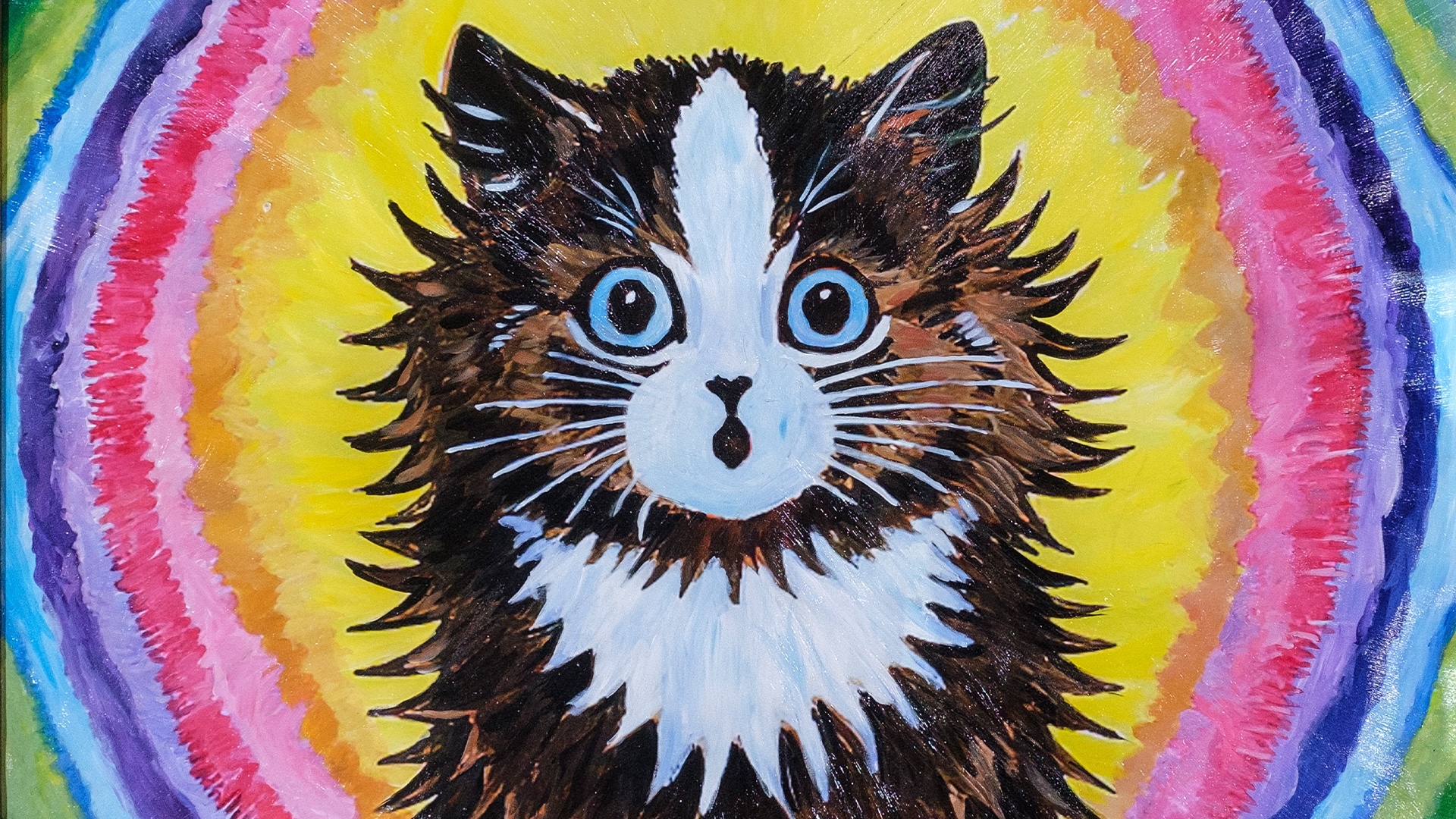 1920x1080 anthropomorphic cat paintings, Desktop