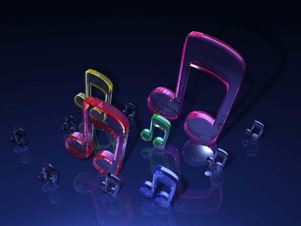 1030x770 3D Music BackgroundD Glass Music Notes Wallpaper, Desktop