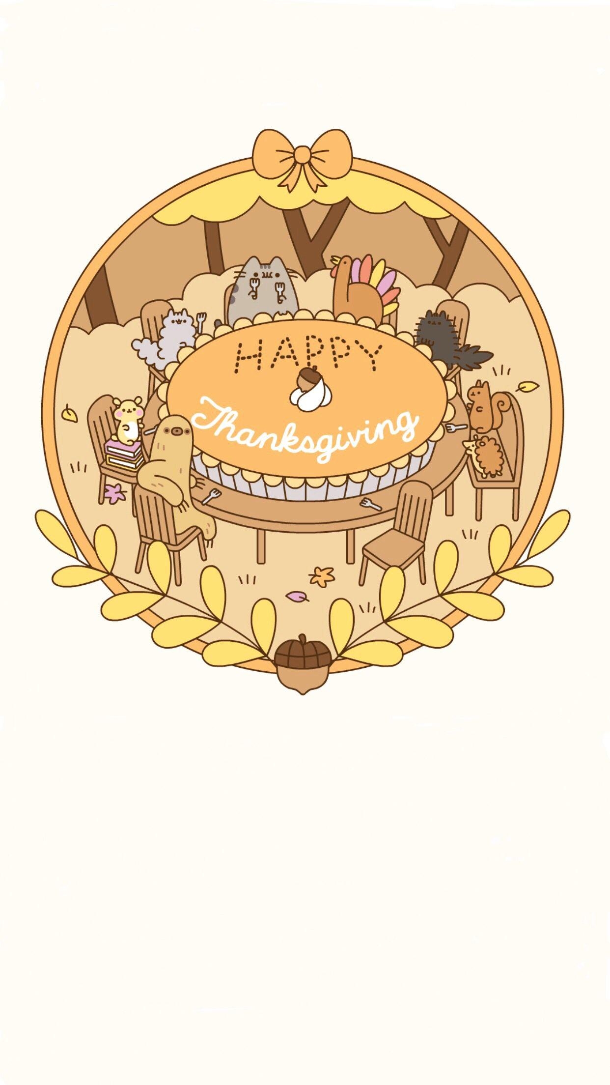 1250x2210 pusheen fall thanksgiving wallpaper pt. two, Phone