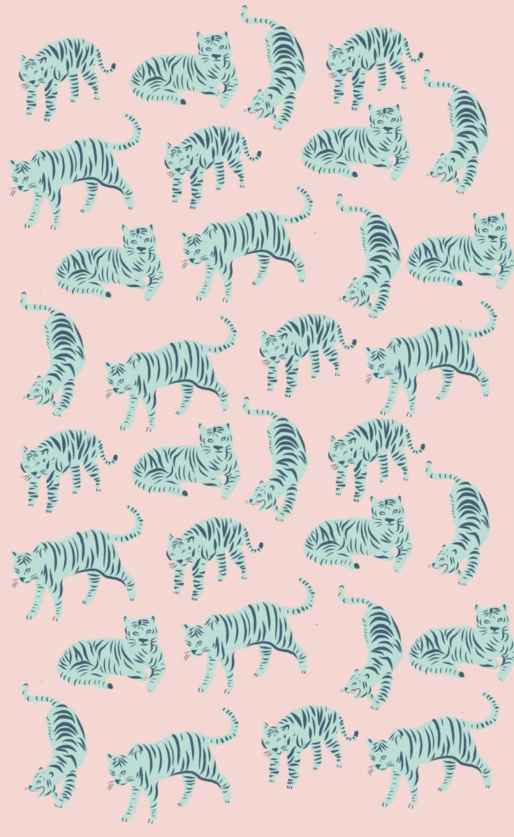 740x1200 teal tigers walking. Preppy wallpaper, Cheetah wallpaper, Apple watch wallpaper, Phone