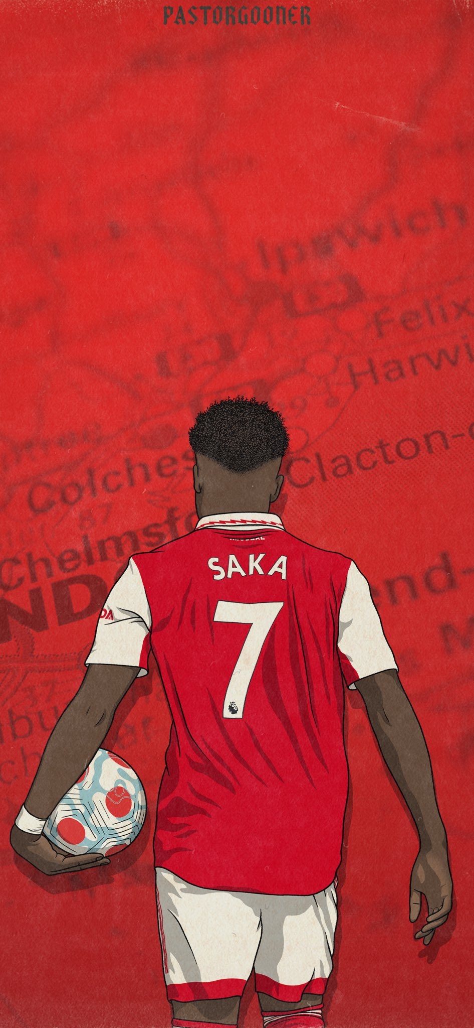 950x2050 PastorGooner 23 Saka Wallpaper #afc #coyg #arsenal #saka, Phone