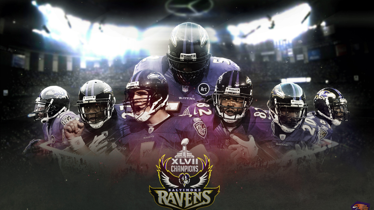 1280x720 nfl, super bowl, american football art, baltimore ravens, Desktop