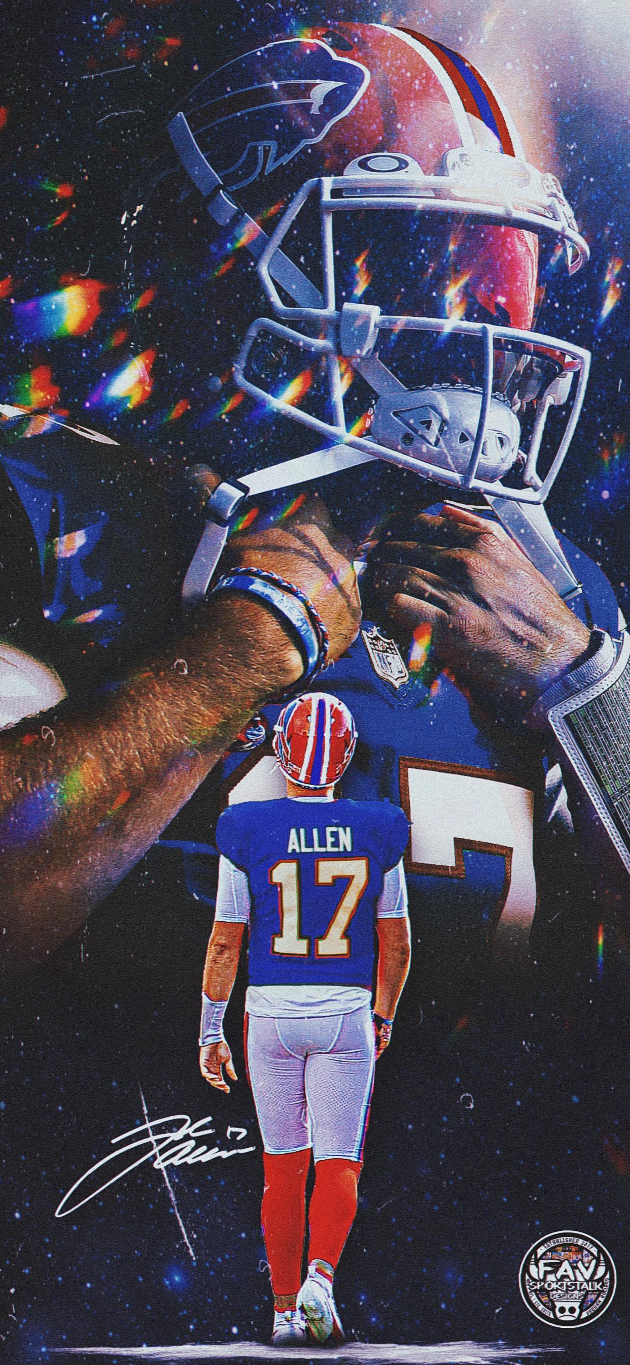 1250x2690 Josh Allen Retro Wallpaper, Phone