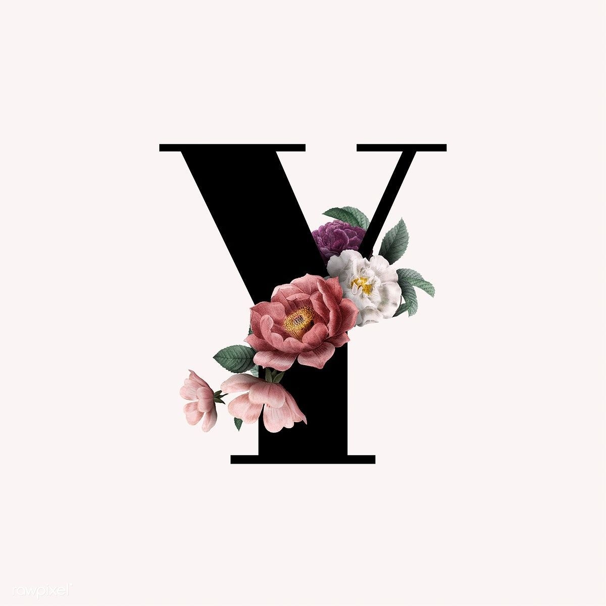 1200x1200 Classic and elegant floral alphabet font letter Y vector. free image by rawpixel.com / manotang. Lettering alphabet fonts, Lettering fonts, Fonts alphabet, Phone