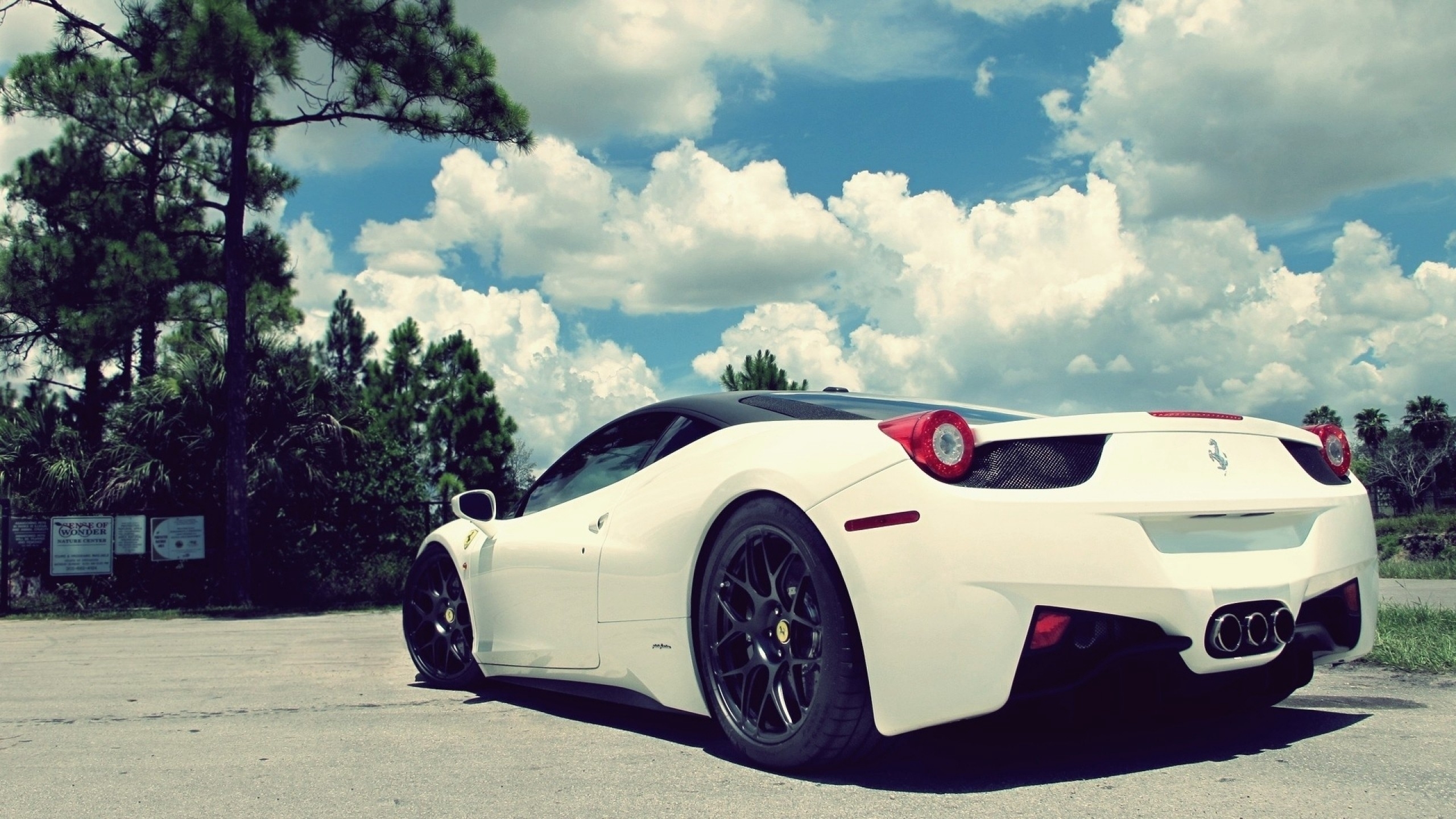 2560x1440 Download wallpaper  ferrari, ferrari white, stylish, Desktop