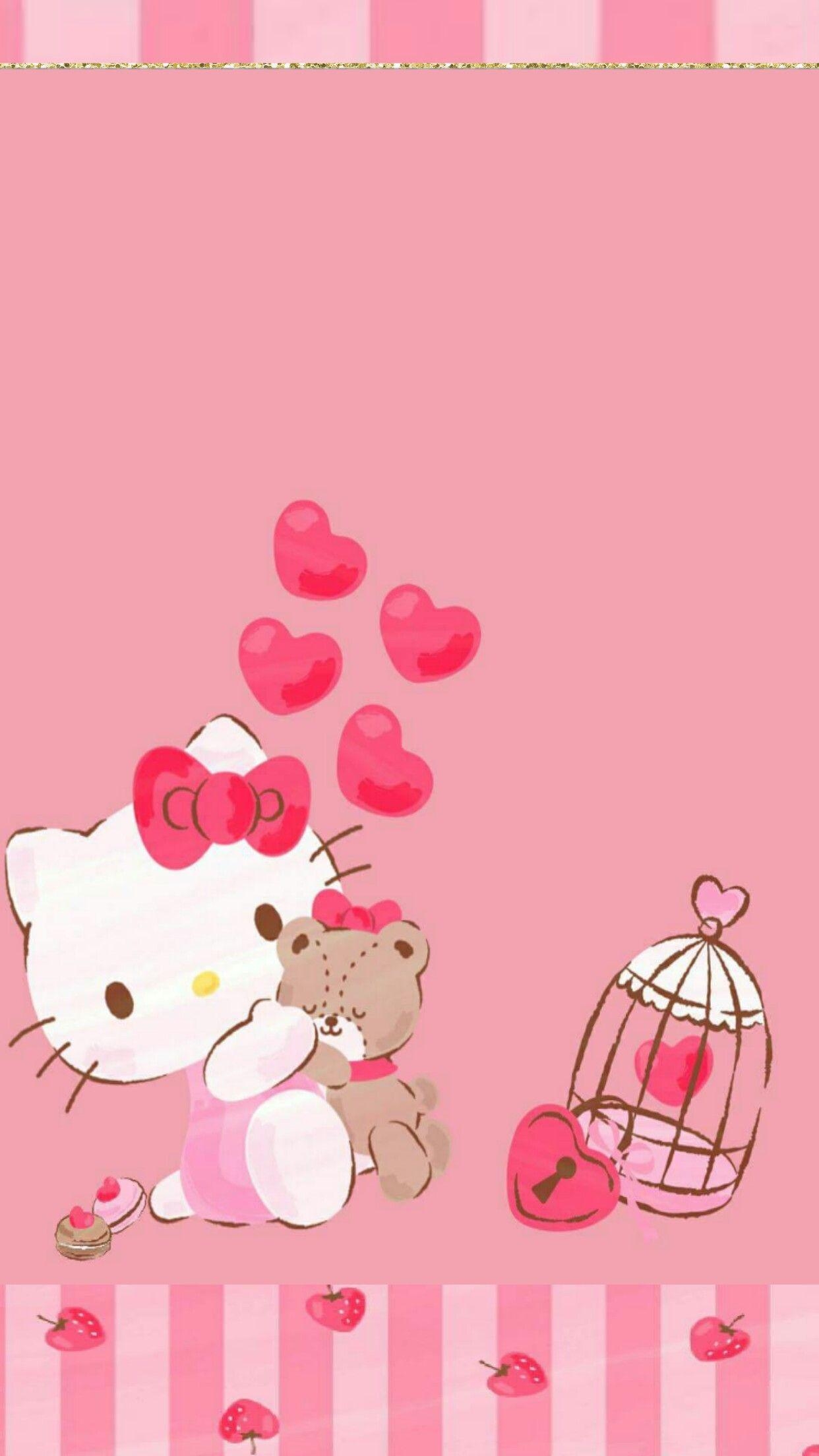 1250x2210 iPhone Wall: Valentine's Day tjn. Hello kitty wallpaper, Hello, Phone