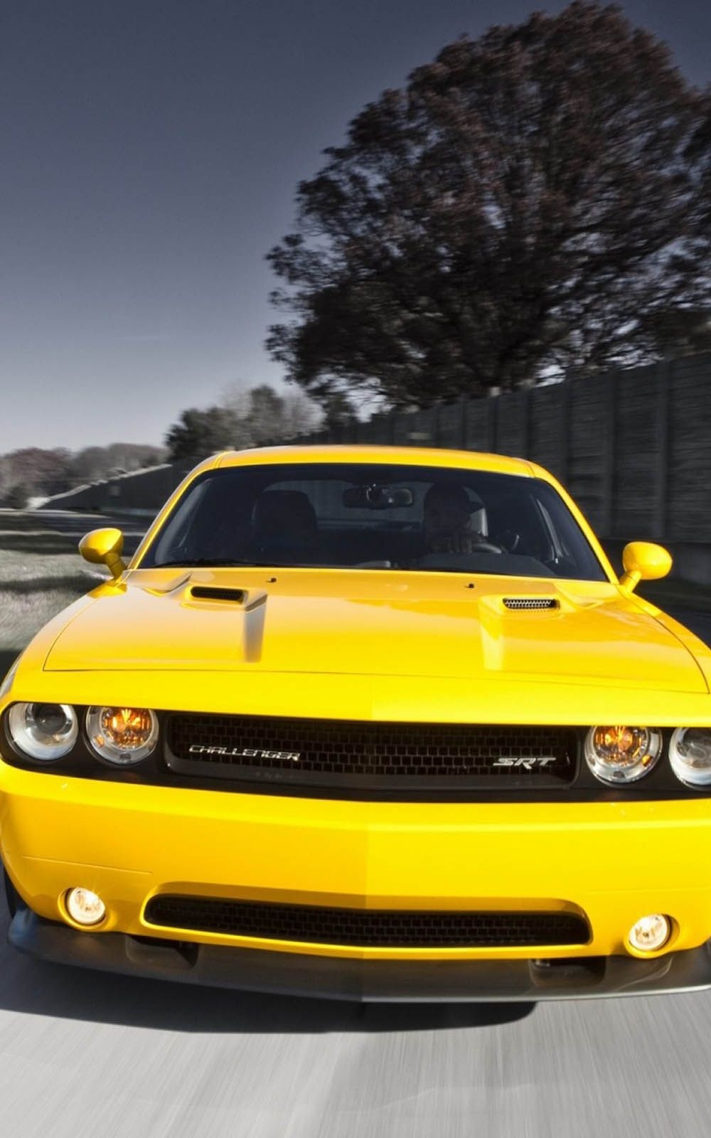 1000x1600 Yellow Dodge Challenger SRT 4K Ultra HD Mobile Wallpaper, Phone