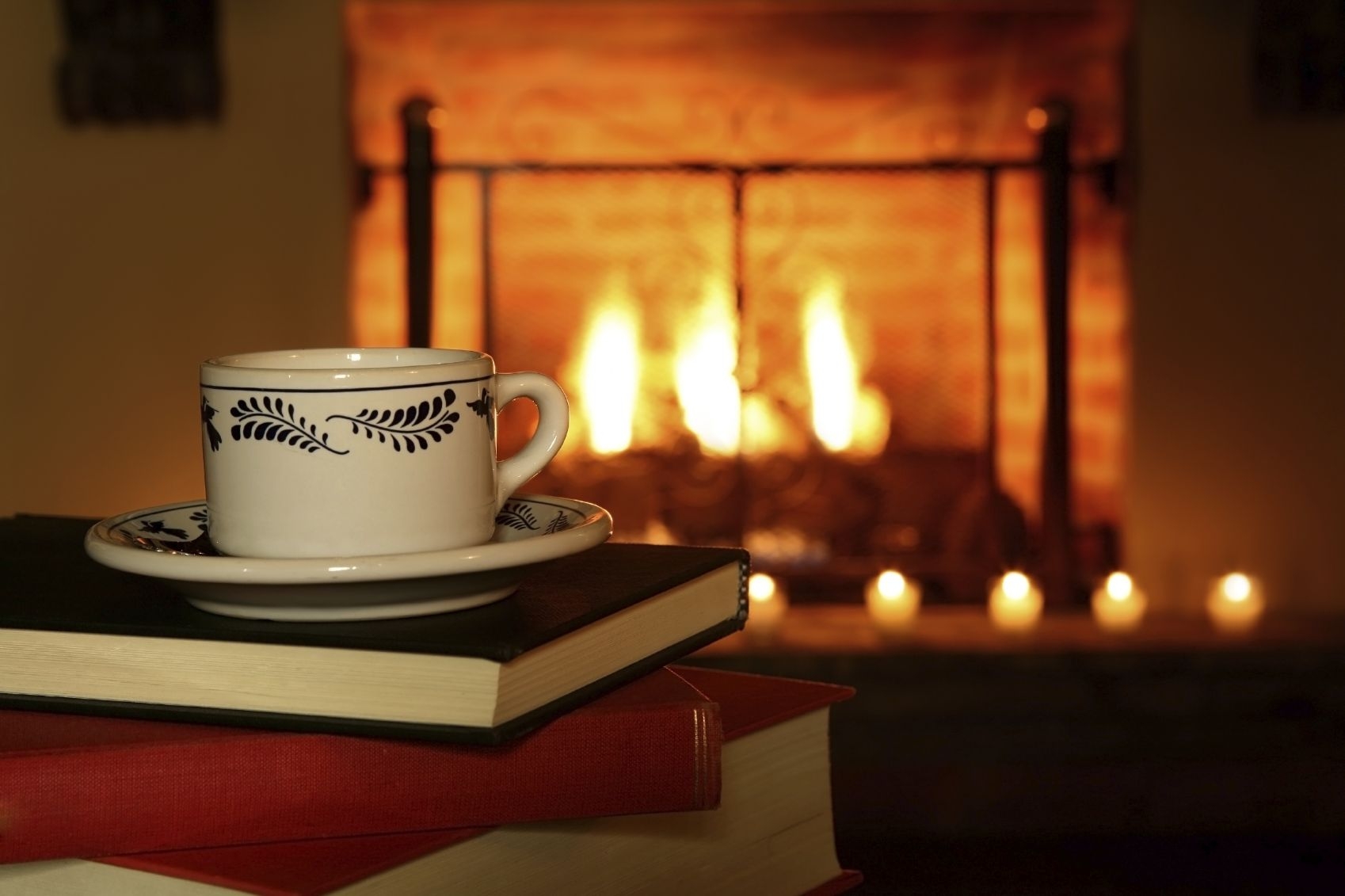 1700x1140 Cozy Winter Wallpaperafari A Book By The Fire, Desktop