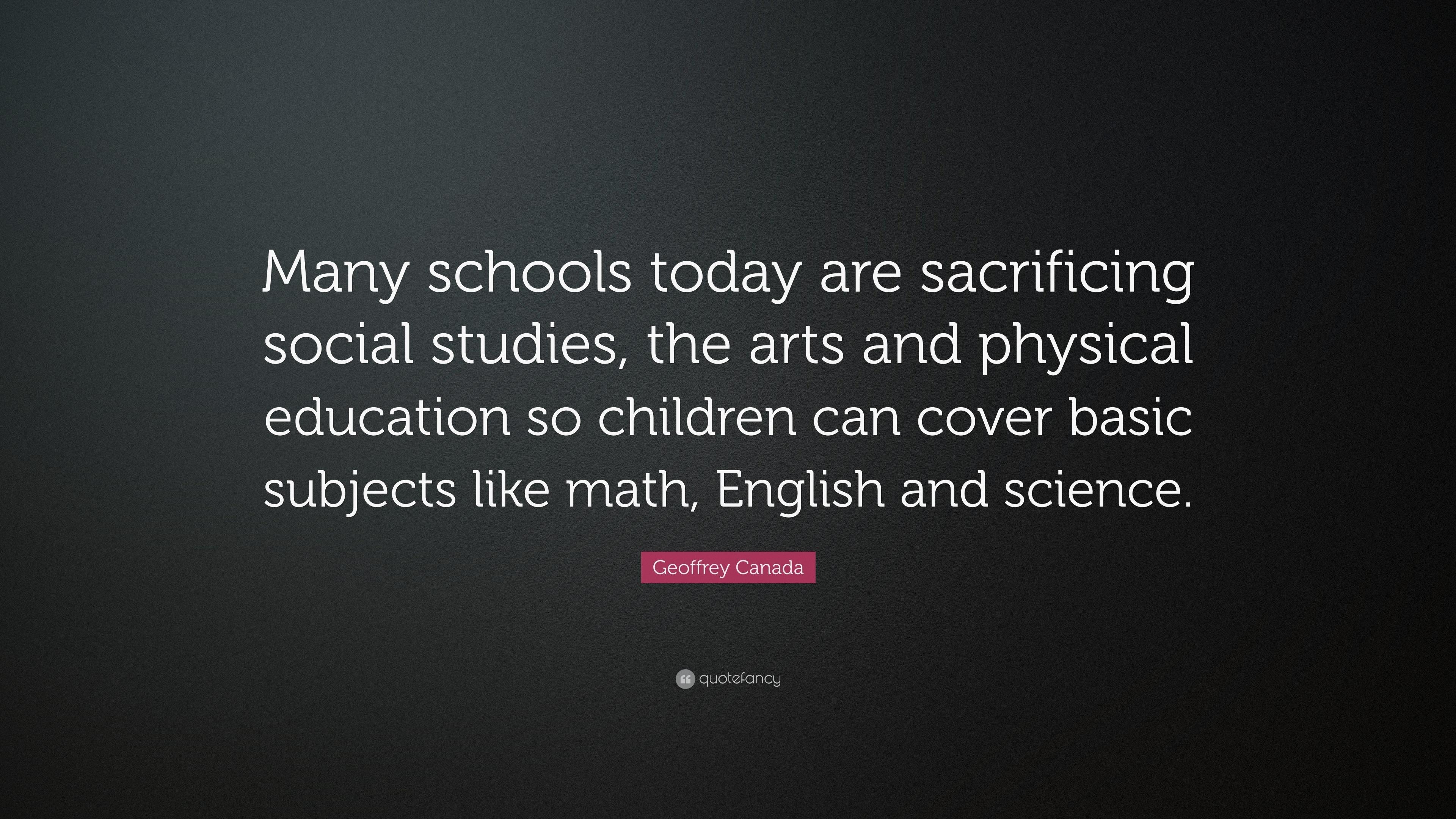 3840x2160 Geoffrey Canada Quote: “Many schools today are sacrificing, Desktop