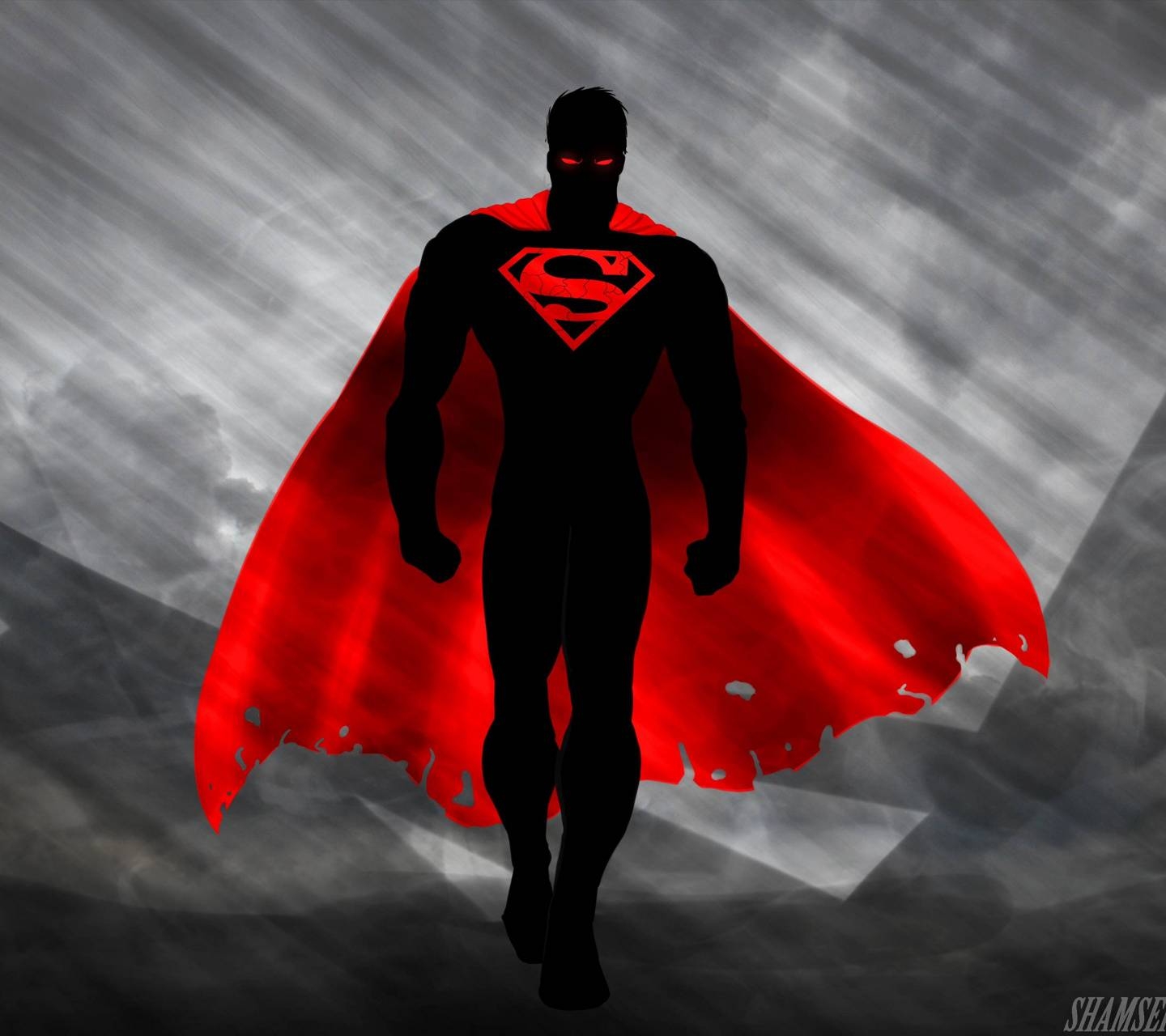 1440x1280 Dark Superman wallpaper, Desktop