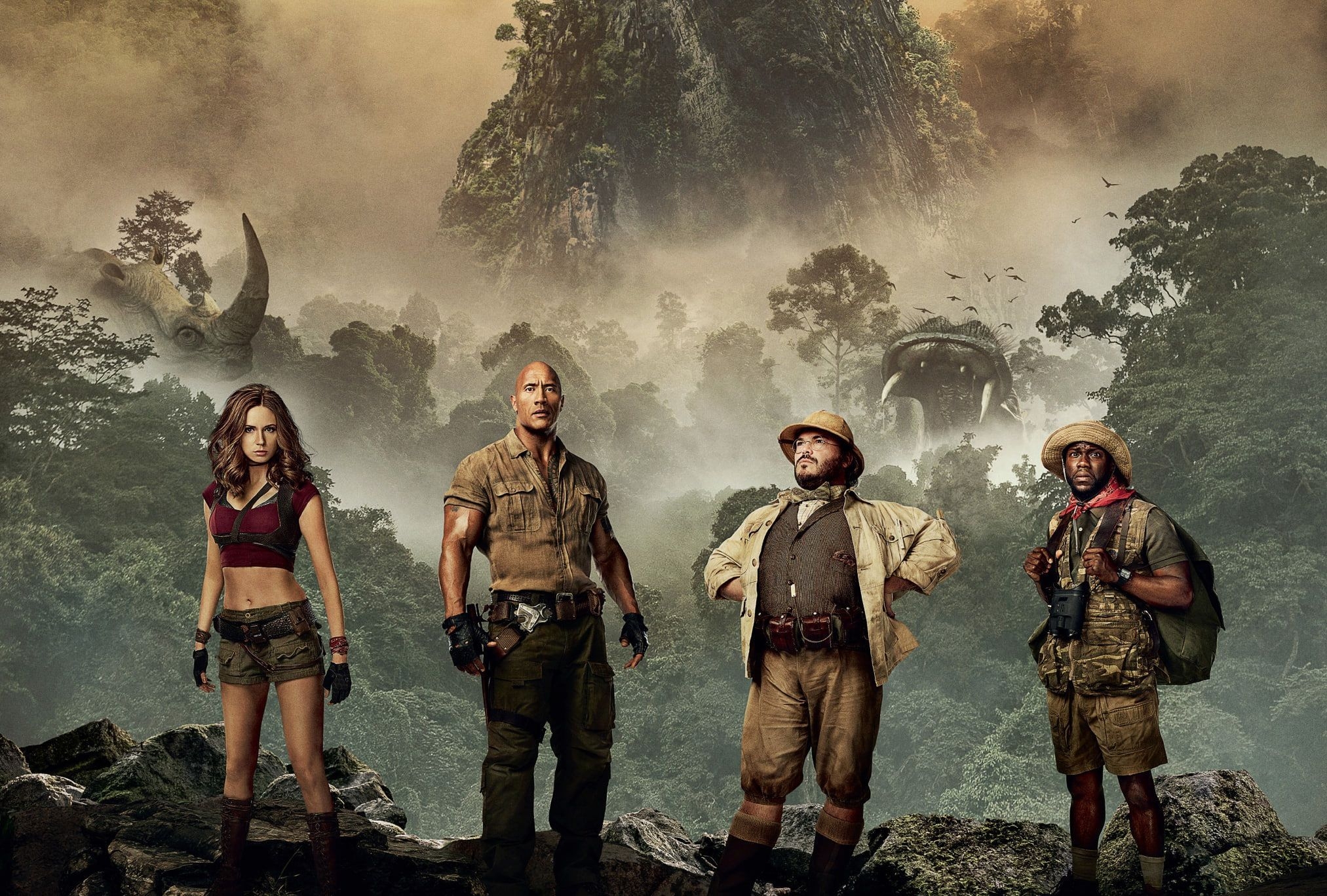 2030x1370 jumanji welcome to the jungle 2017 movies #movies #hd dwayne Johnson karen gillan kevin hart P #wallpaper #hdw. Welcome to the jungle, Dwayne johnson, Jungle, Desktop