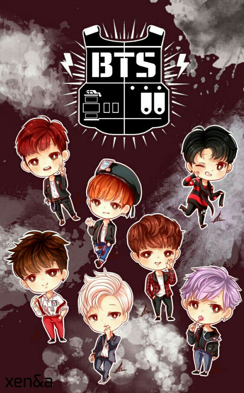 810x1300 bts btsedits chibi cute FreeToEdit Image by Ｇａｔｉｃｏ, Phone