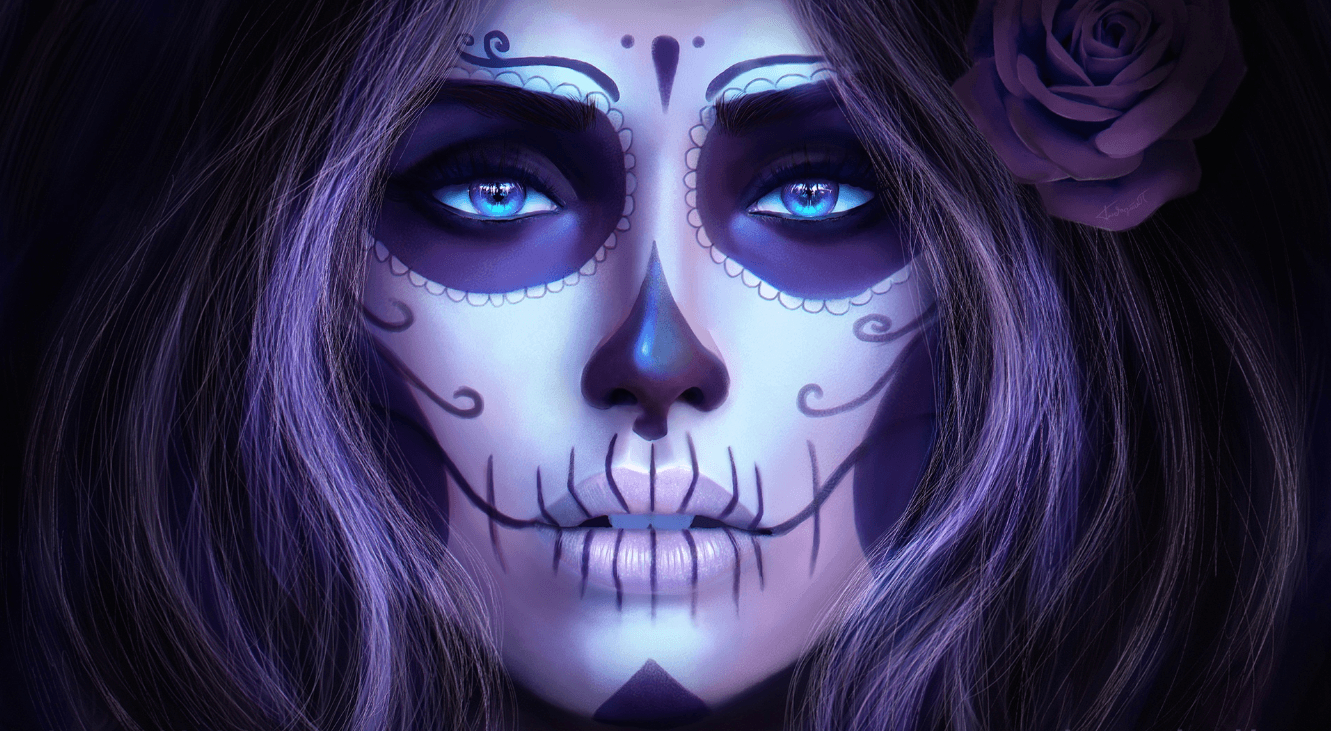 1340x740 Dia de los Muertos HD Desktop Wallpaper, Instagram photo, Background, Desktop