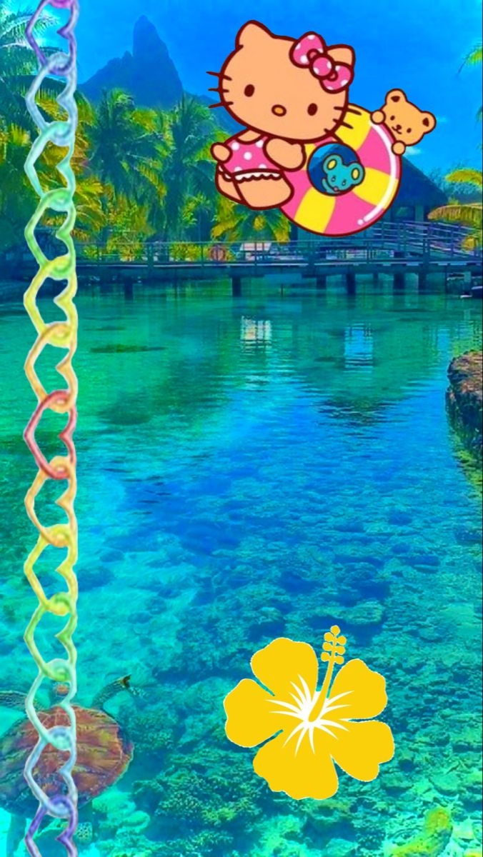 680x1200 malibu barber keywest kitten tropical core sanrio hawaii. Wallpaper iphone cute, Hello kitty wallpaper, Cute wallpaper, Phone