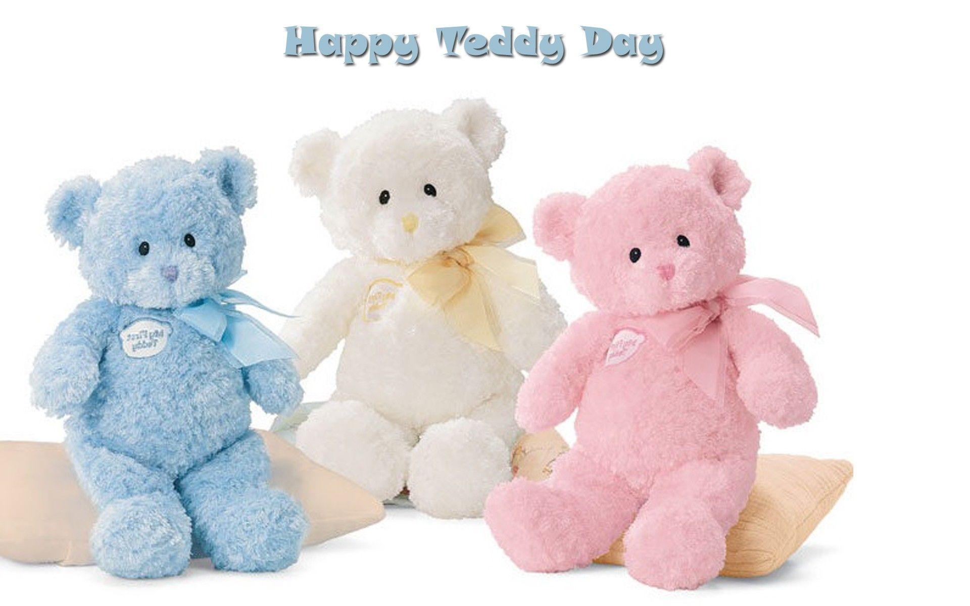 1920x1200 Happy teddy day three cute teddies, Desktop