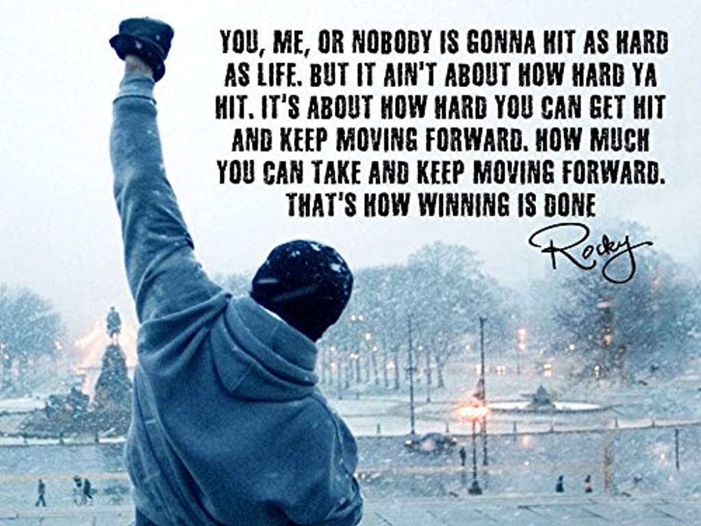 1030x770 Rocky Inspired Inspirational Quote Poster (18 x 24 Inches): Posters & Prints, Desktop