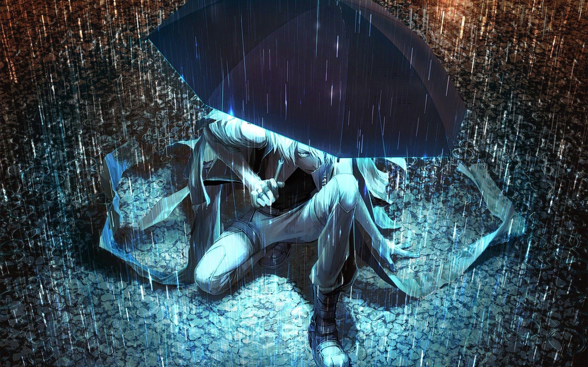 1920x1200 Rain Sad Anime Wallpaper Free Rain Sad Anime Background, Desktop