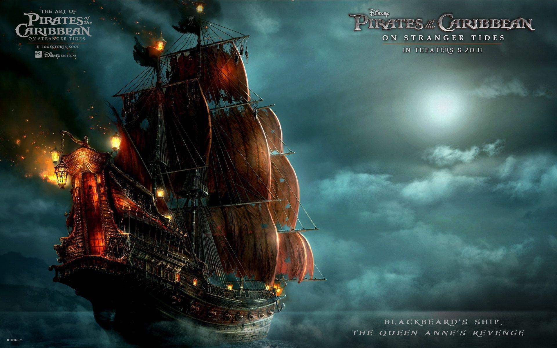 1920x1200 Blackbeard&;s Ship in Pirates Of The Caribbean 4 Wallpaper. HD, Desktop