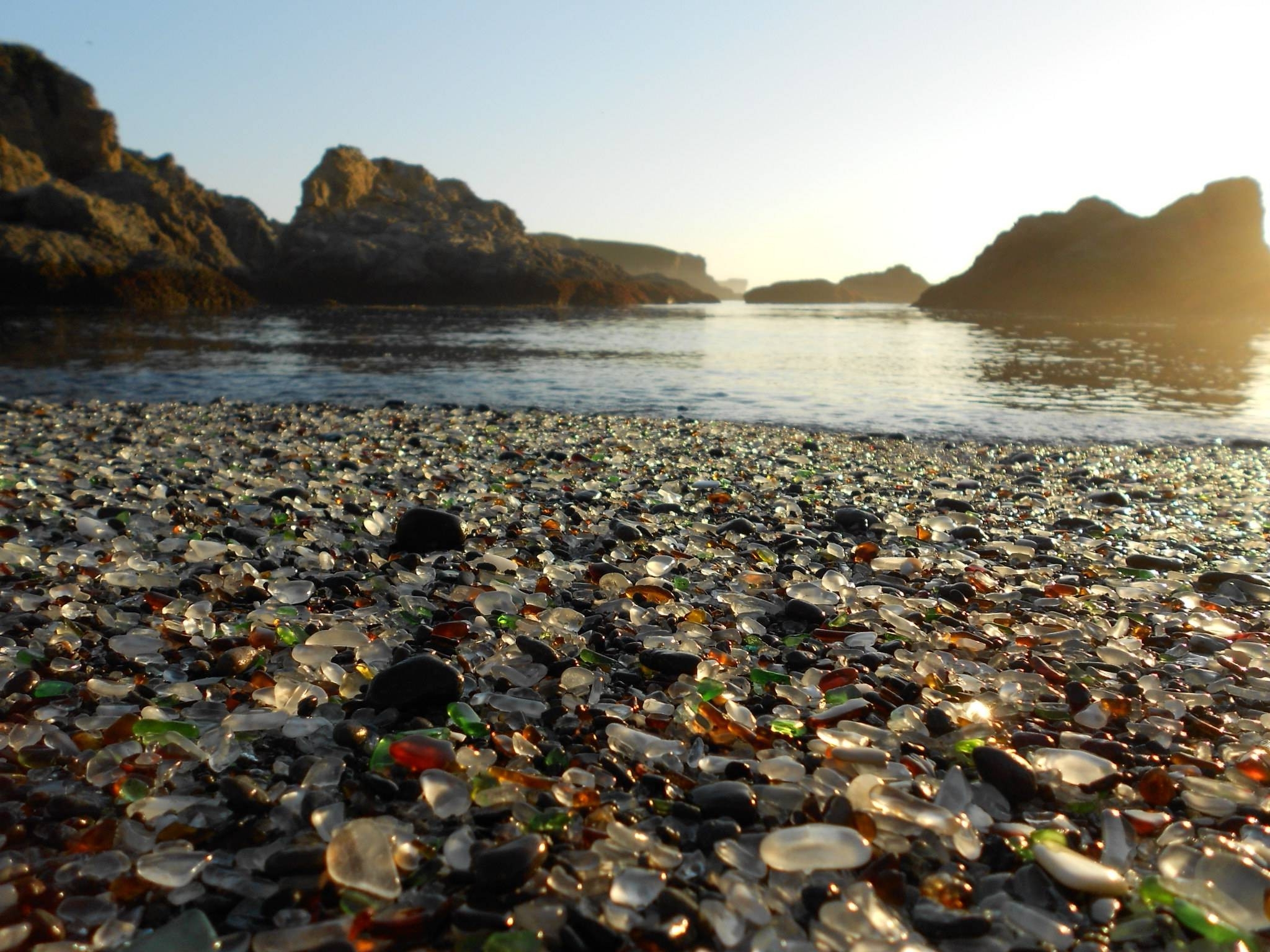 2050x1540 beach, Nature, Sea, Sunlight, Rock, Pebbles, Glass, Landscape, Water Wallpaper HD / Desktop and Mobile Background, Desktop