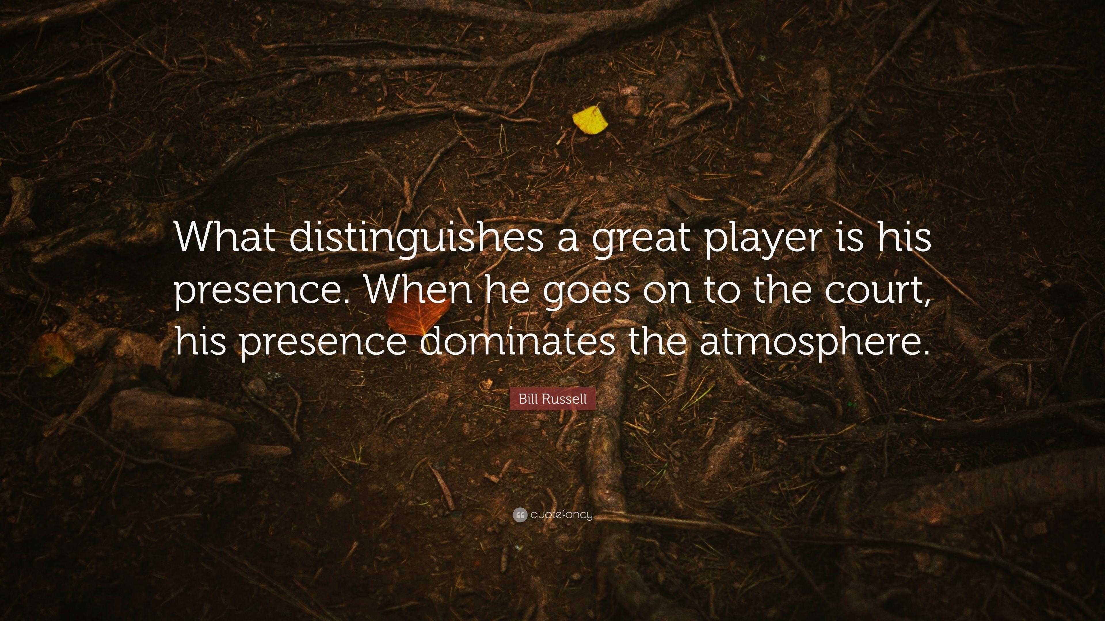 3840x2160 Bill Russell Quote: “What distinguishes a great player is his, Desktop