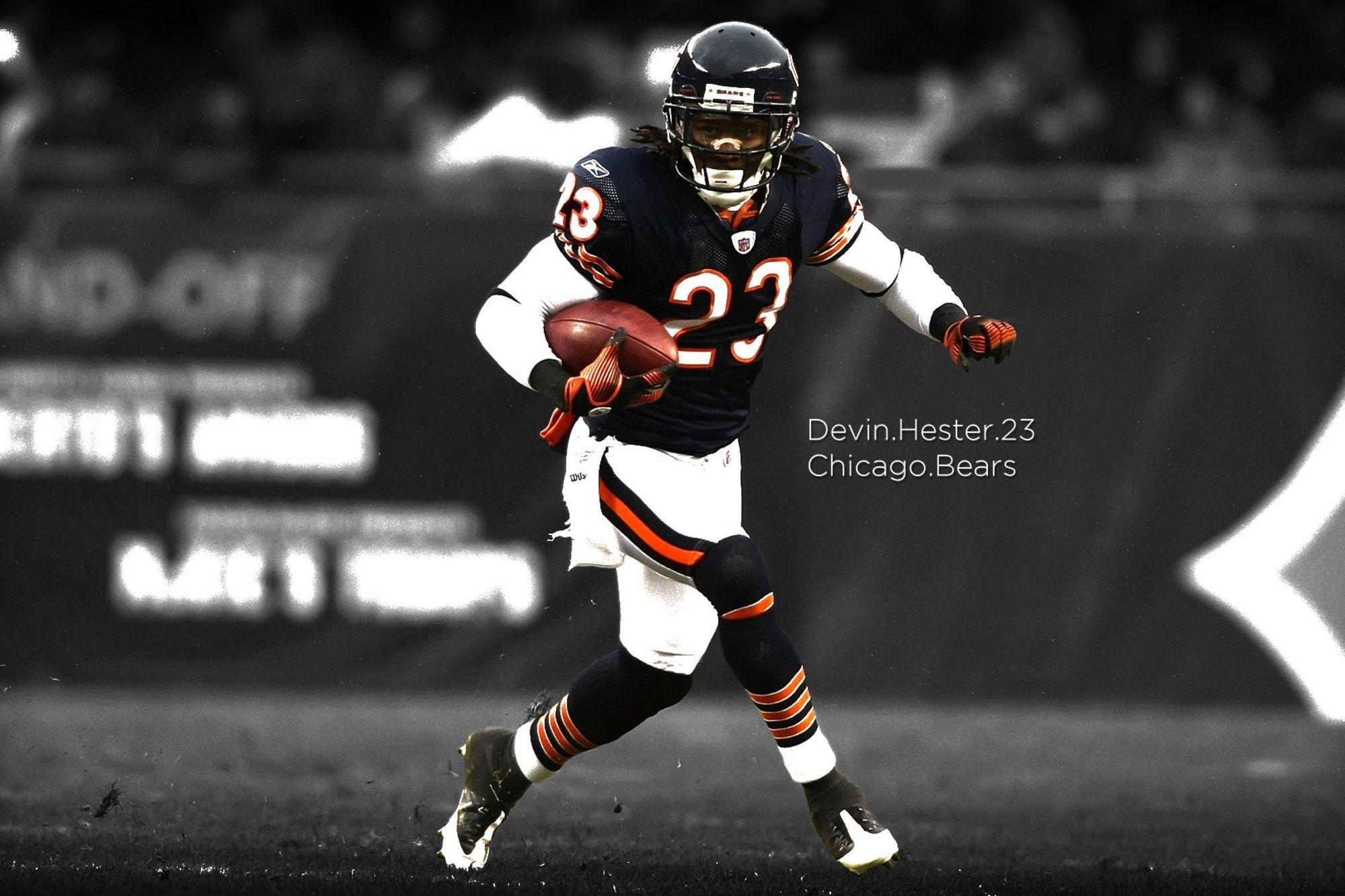 2000x1340 Chicago american football bears selective coloring devin hester, Desktop