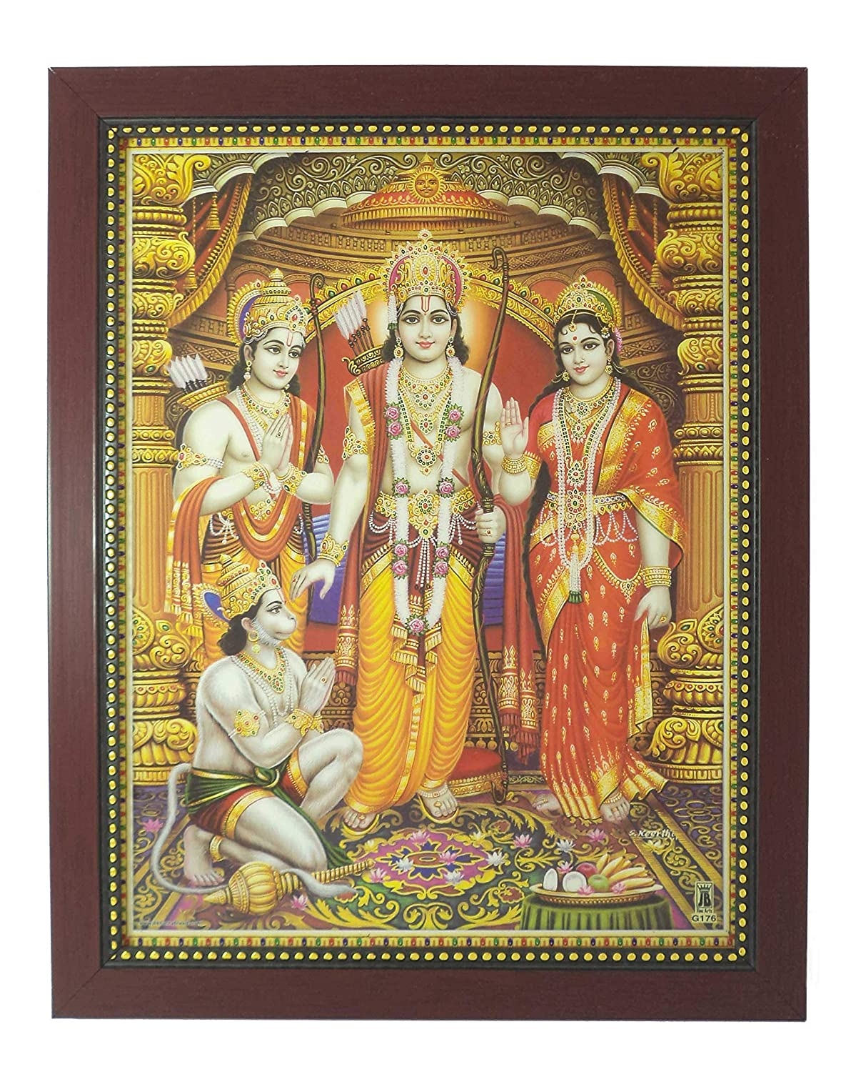 1210x1500 Buy Lord Ram Laxman Sita Hanuman Photo Frame 32.5 cm x 26.5 cm x, Phone