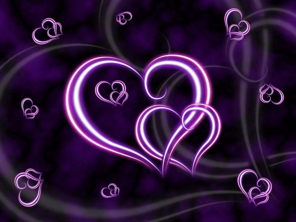 1030x770 Purple Hearts Wallpaper, Desktop