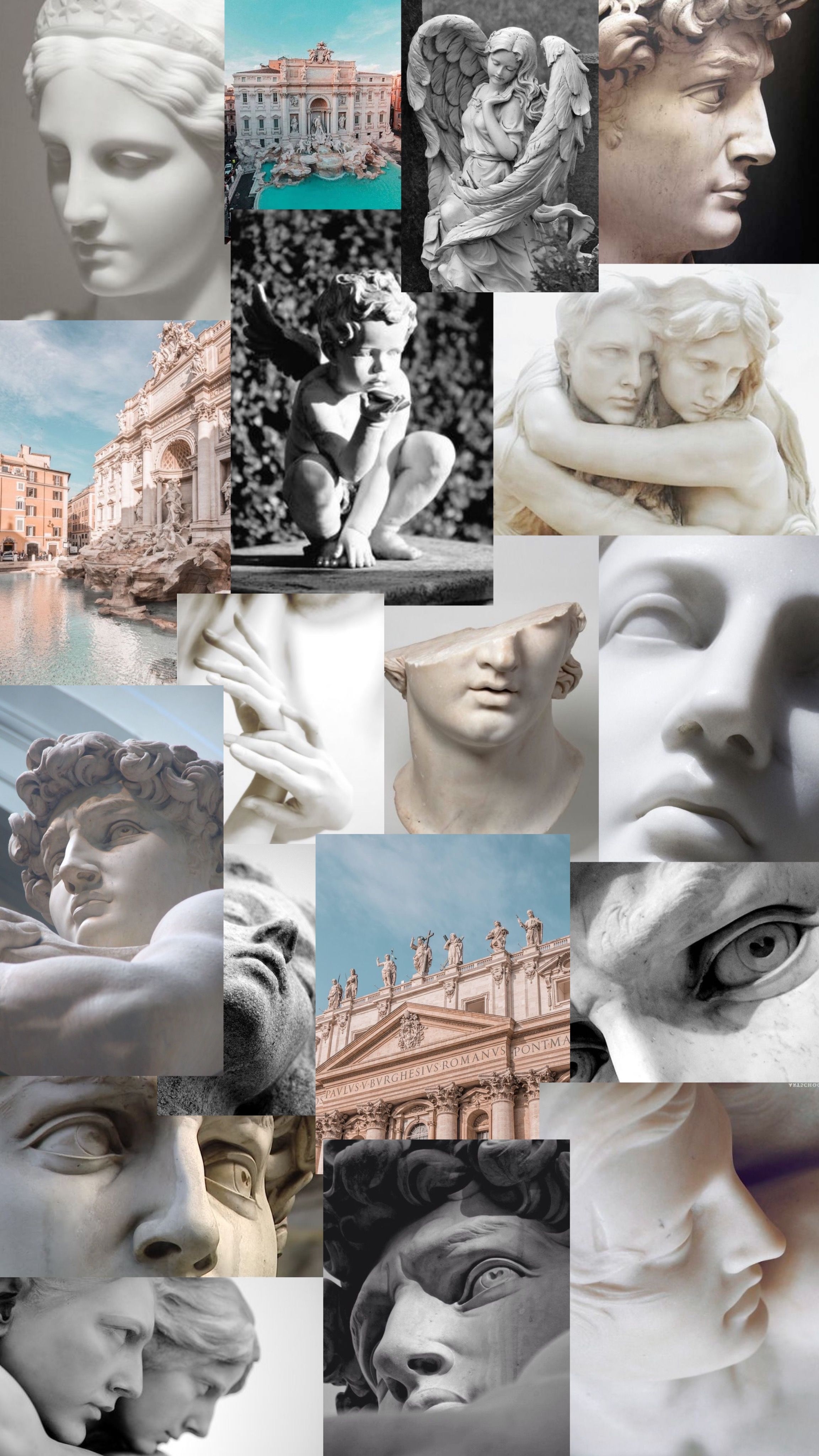 2310x4100 Sculptures Aesthetic Collage and Wallpaper. Aesthetic wallpaper, Aesthetic collage, Art wallpaper, Phone