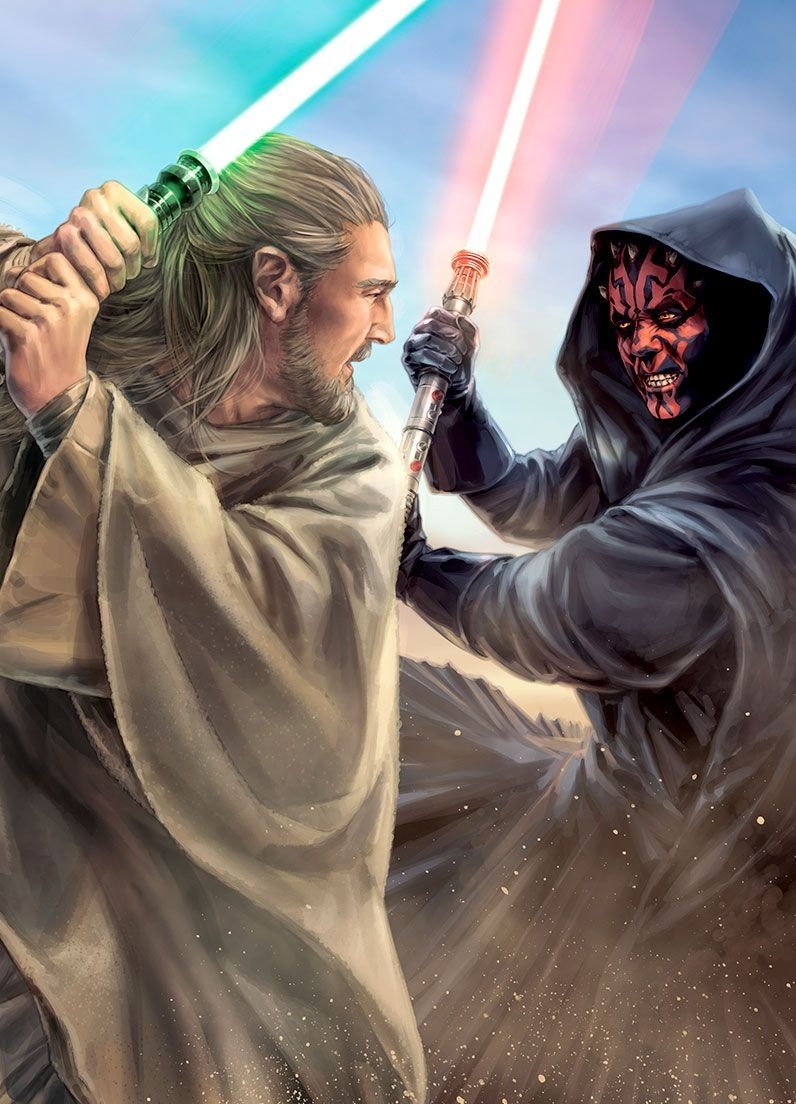 800x1110 Qui Gon Jinn Vs Darth Maul Star Wars. Dåp, Phone