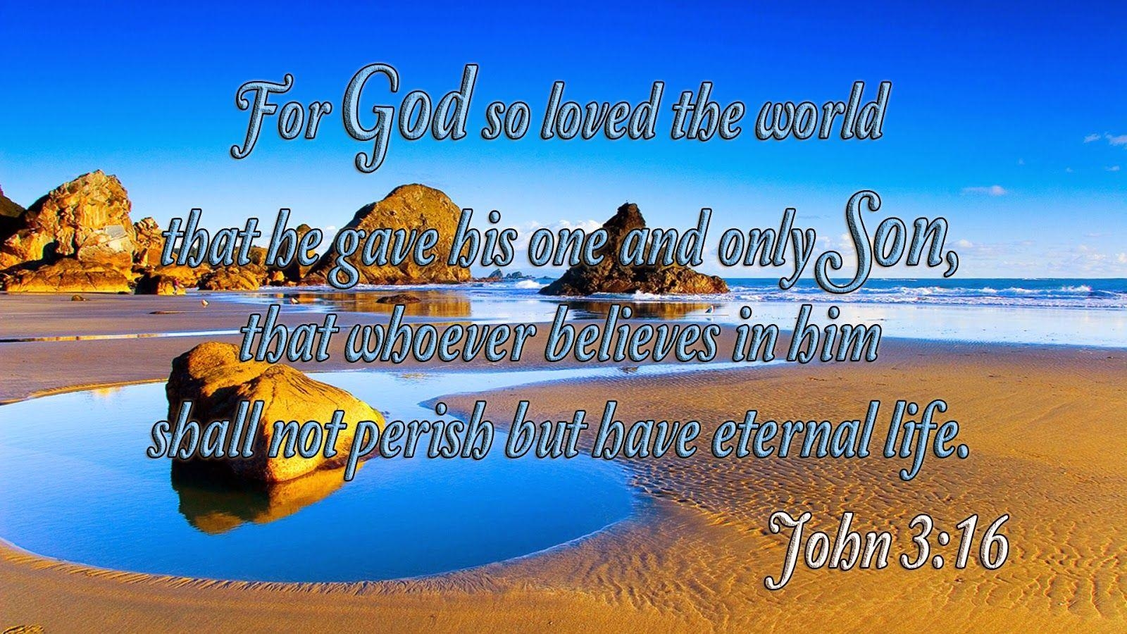 1600x900 John 3:16 Bible Quotes HD Wallpaper, Desktop