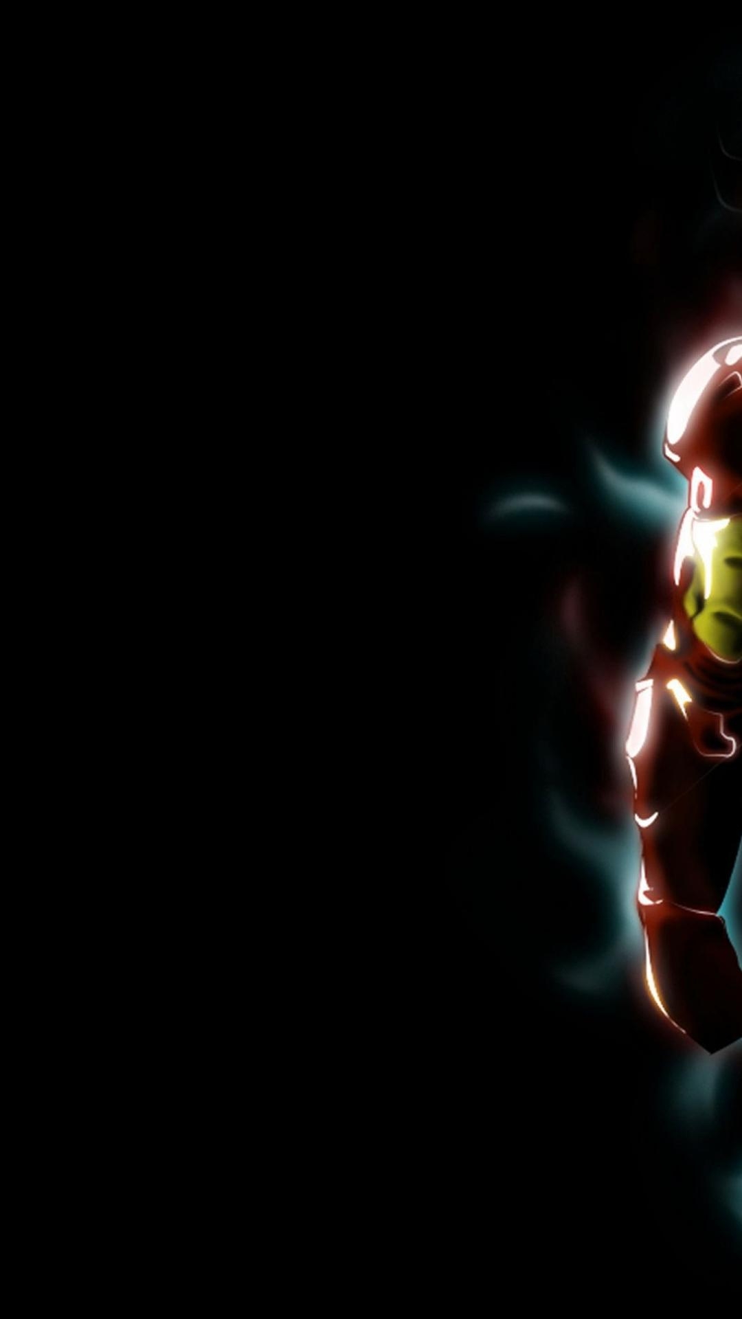 1080x1920 Wallpaper Iron Man Black Background, Phone