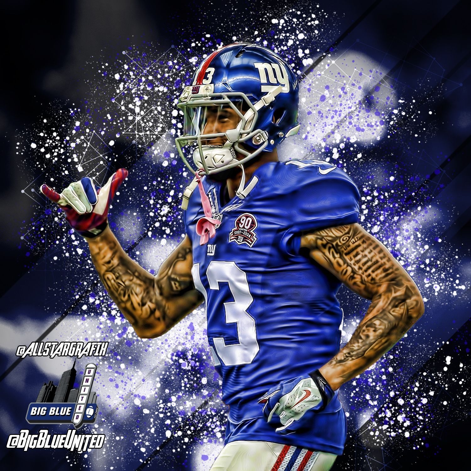 1500x1500 Odell Beckham One Handed Catch Wallpaper, Phone