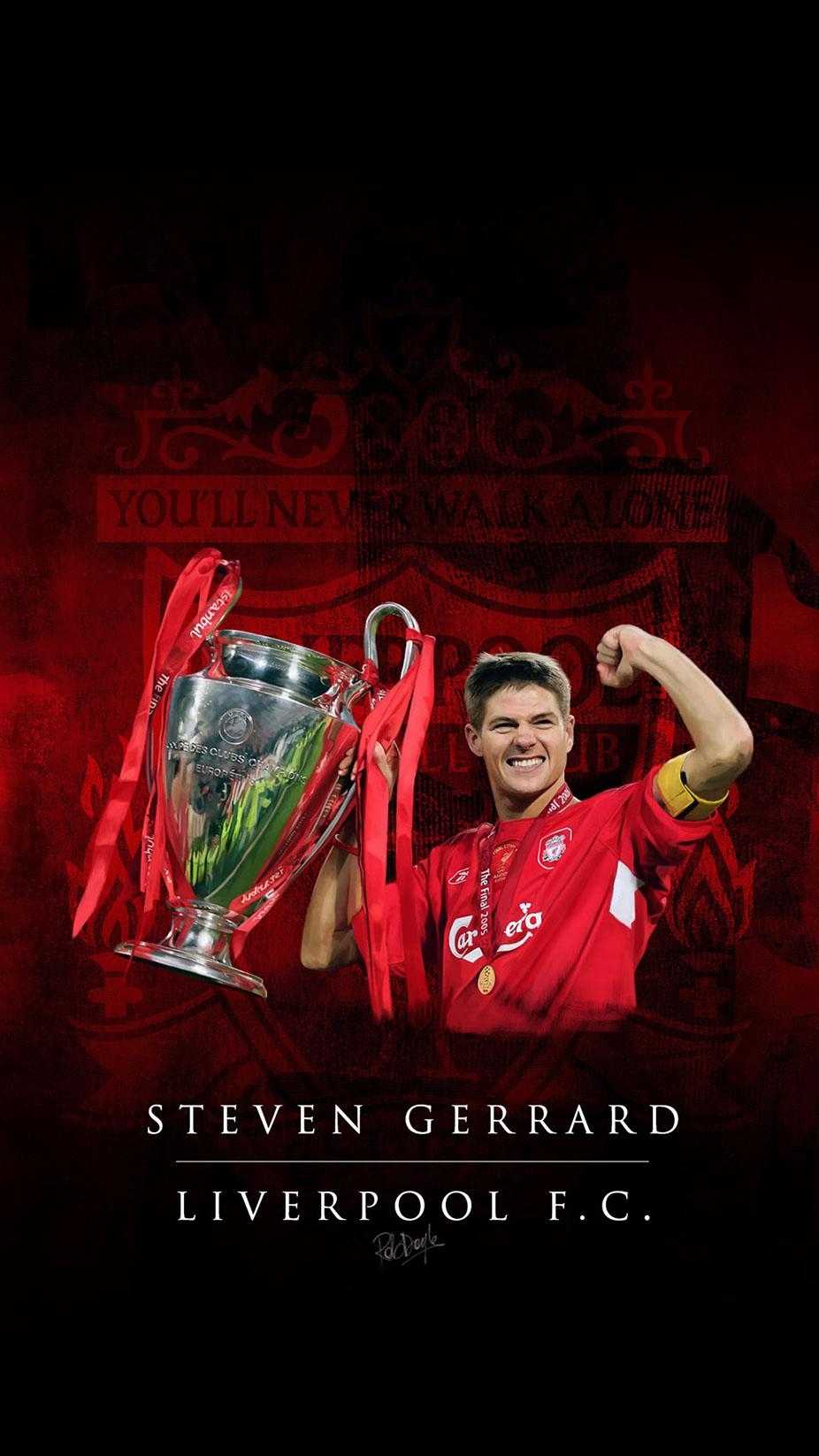 930x1650 LFC Steven Gerrard Istanbul iPhone Wallpaper, Phone