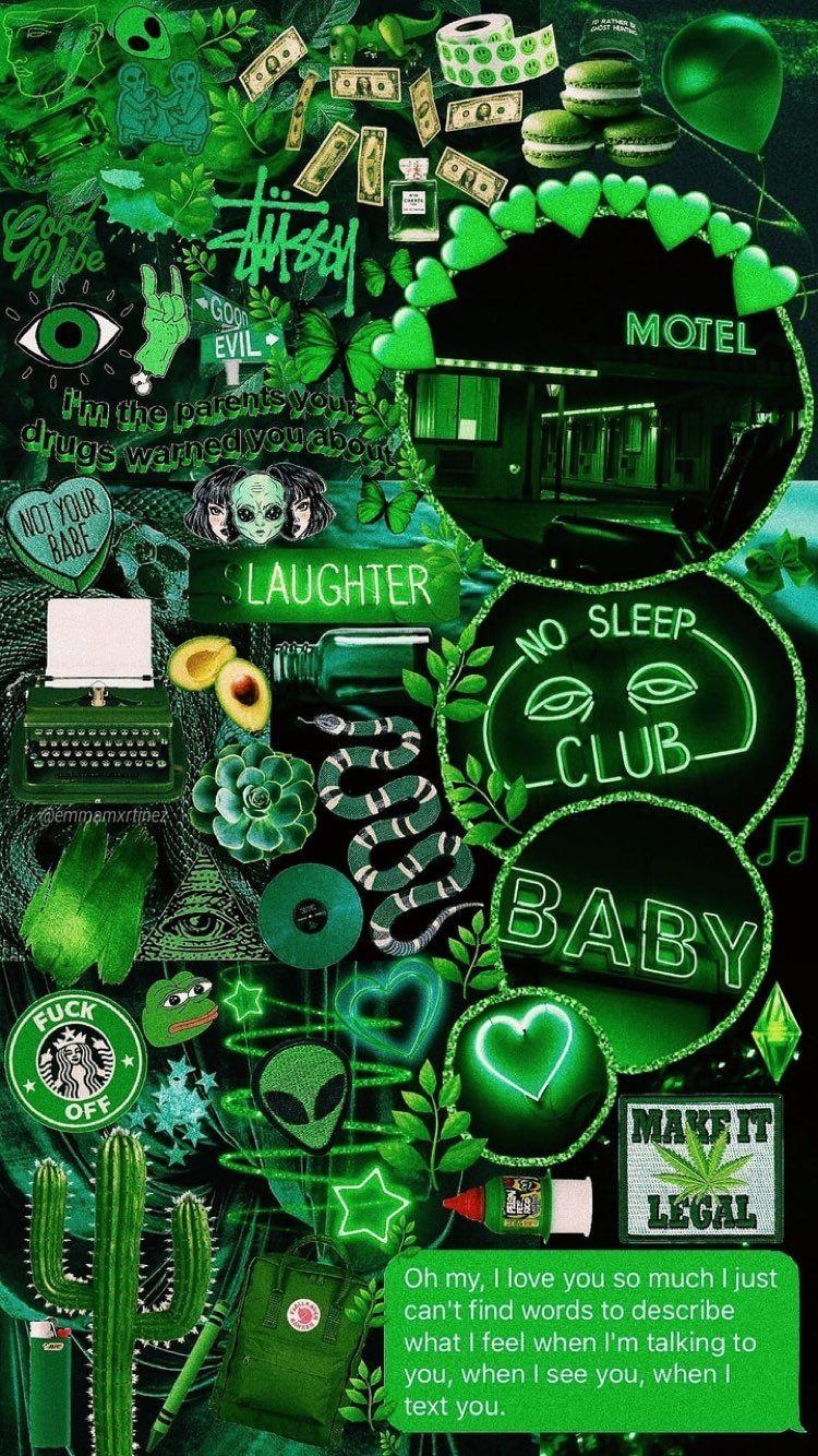 750x1340 Green collage, Phone