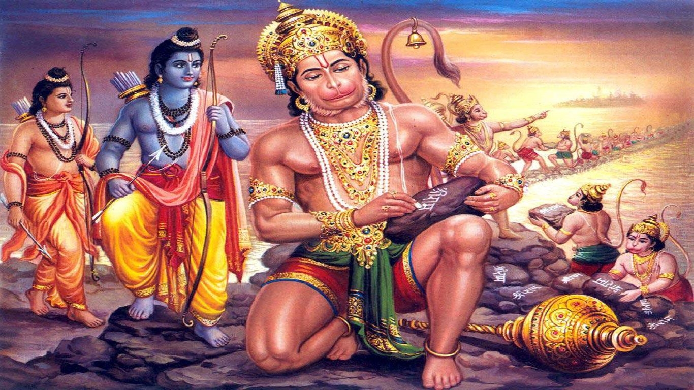 1370x770 Ram Bhakt Hanuman Image Srilanka World Cup 2011, Desktop