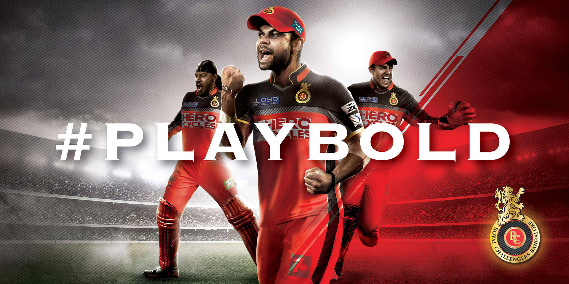 1920x960 Download RCB Team Play Bold Wallpaper, Dual Screen