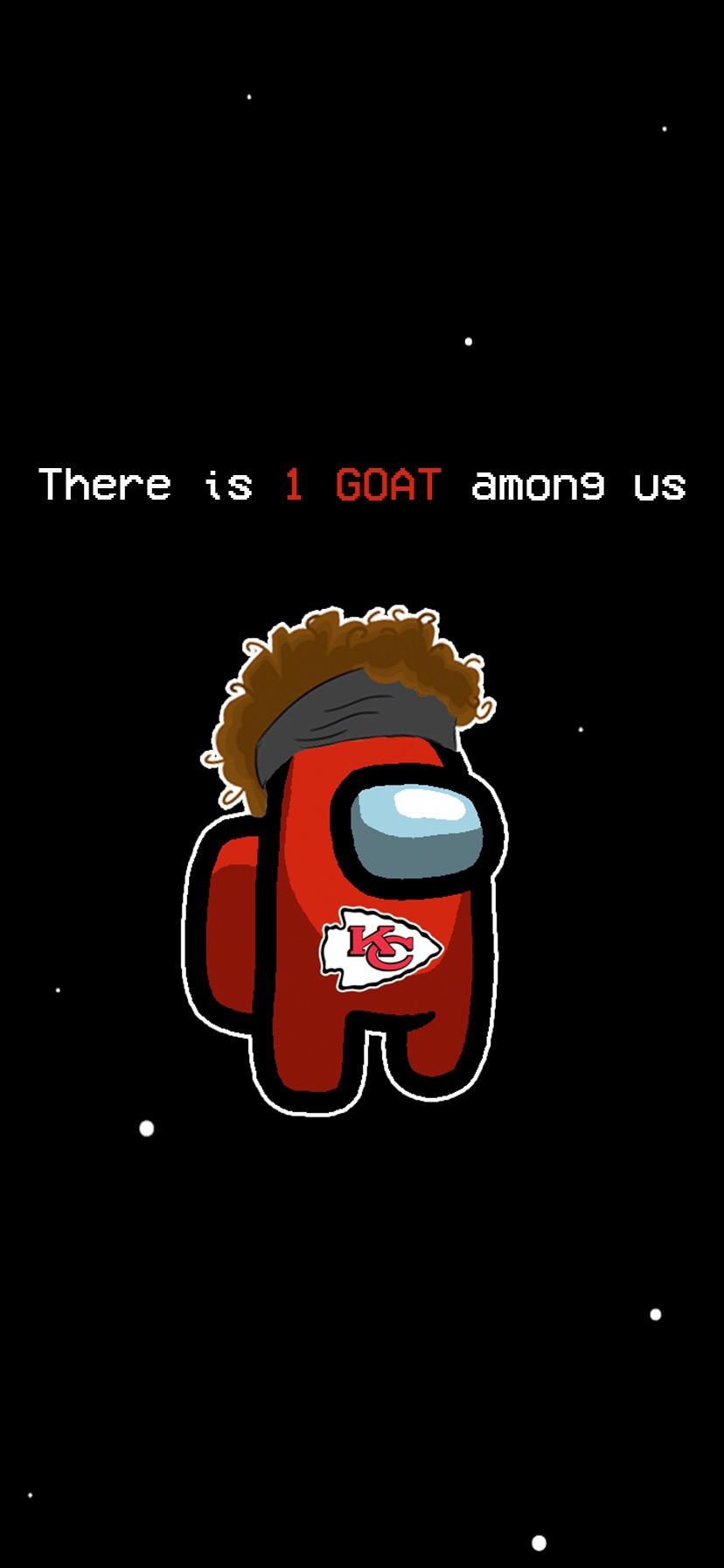 830x1800 Mahomes “Among Us” iPhone Wallpaper, Phone