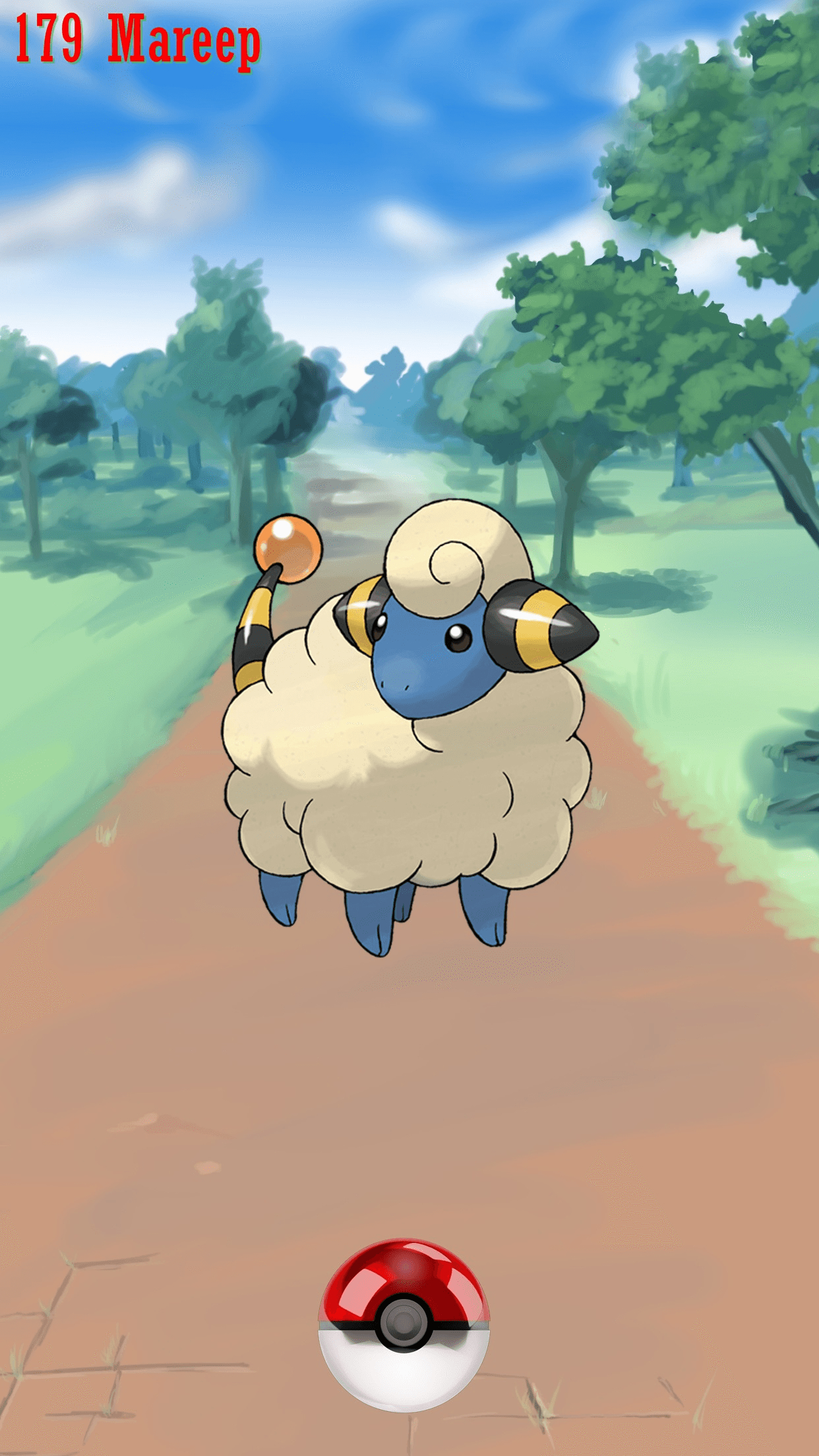 1250x2210 Street Pokeball Mareep, Phone