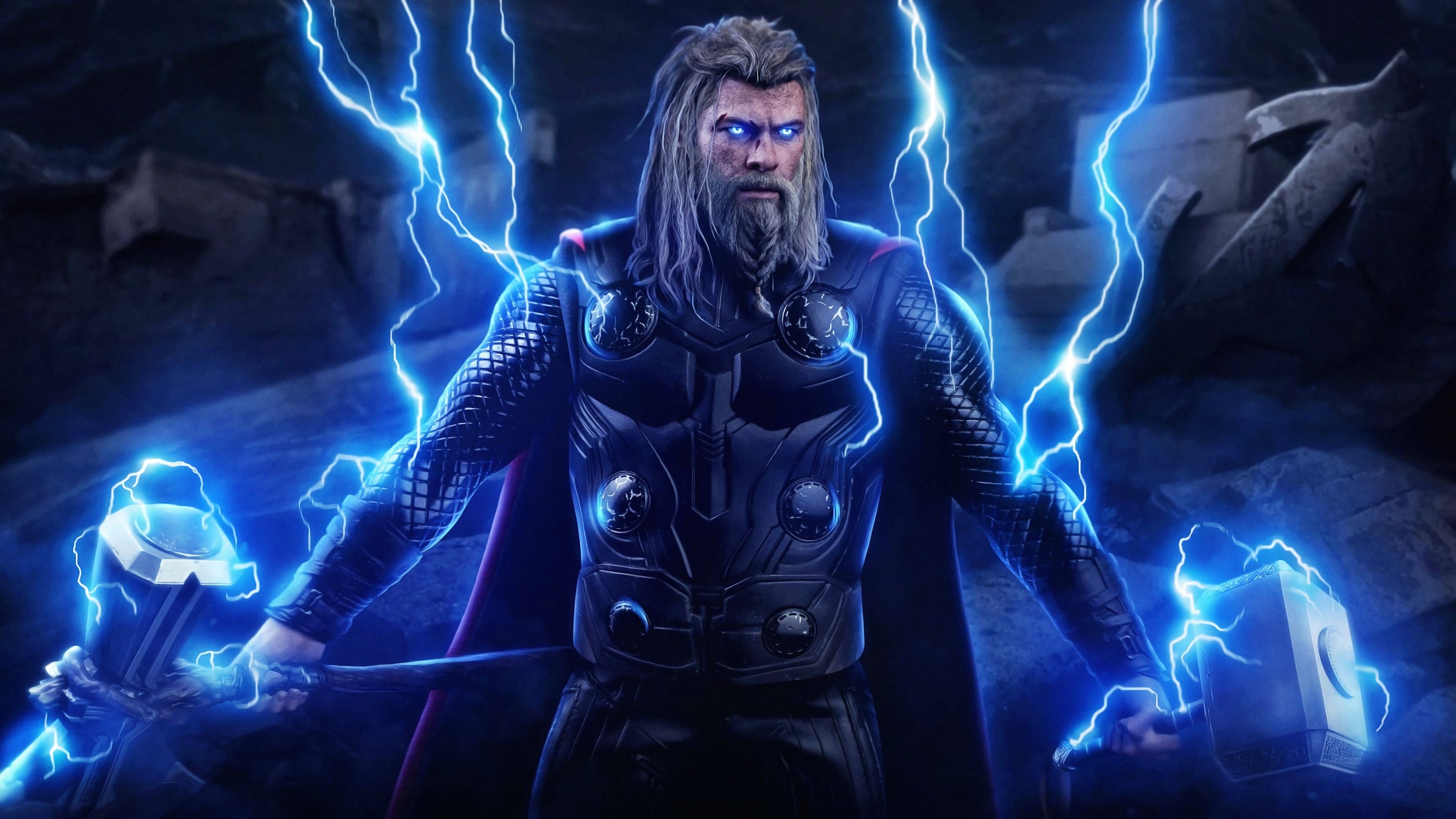 3840x2160 Thor Mjolnir and Stormbreaker Wallpaper for PC, Desktop