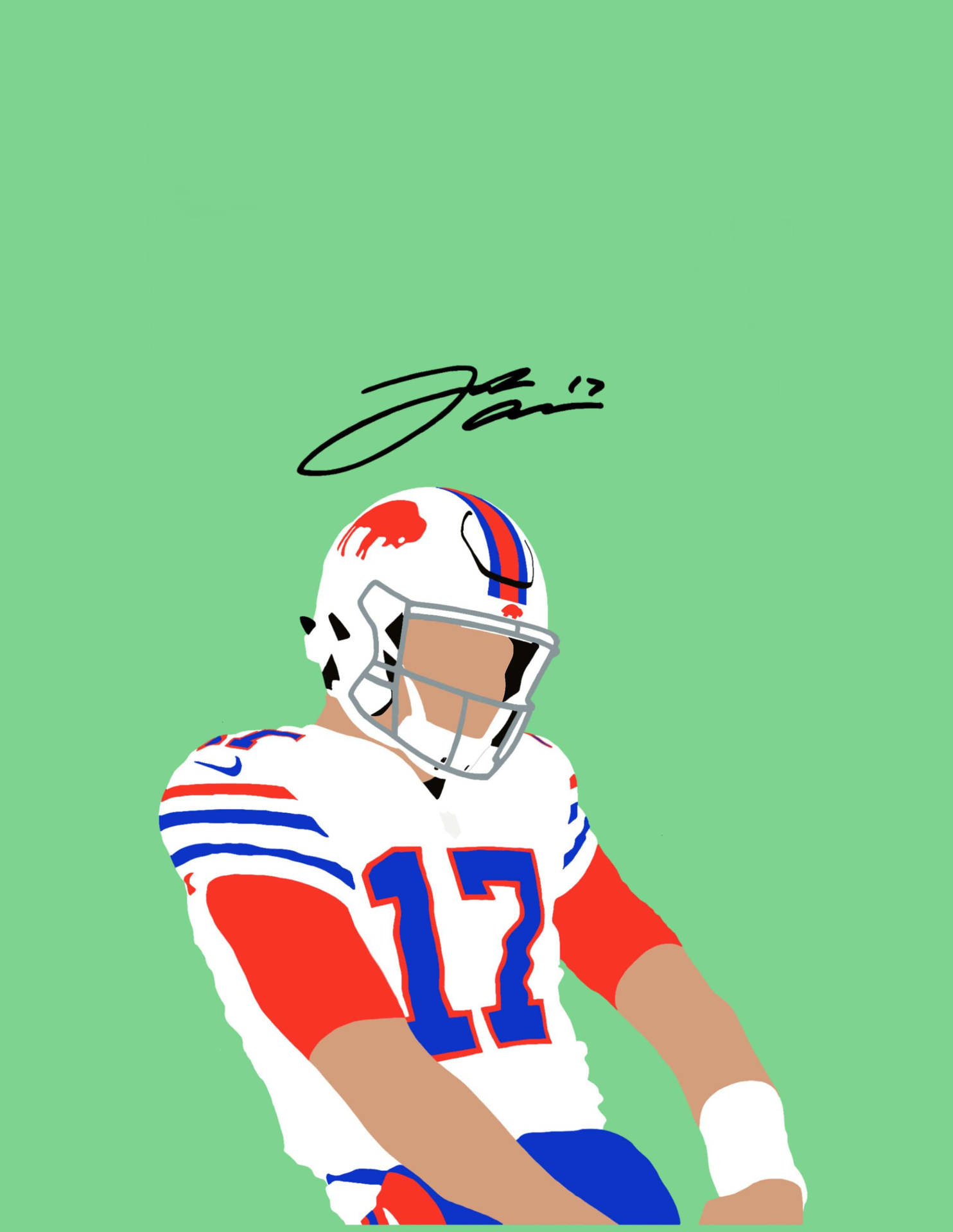 1490x1920 Download free Josh Allen Nfl Minimalist, Phone