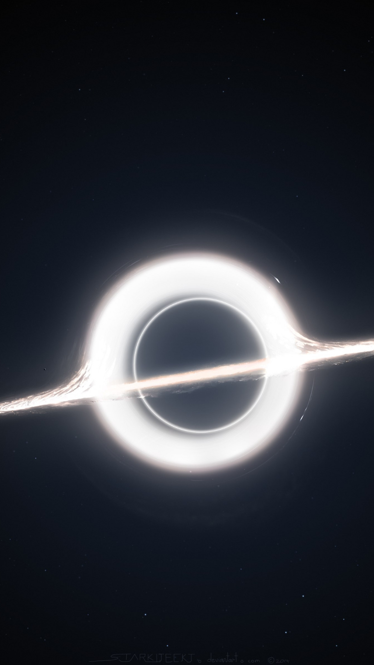 1250x2210 Download wallpaper: Gargantua inspired by Interstellar movie, Phone