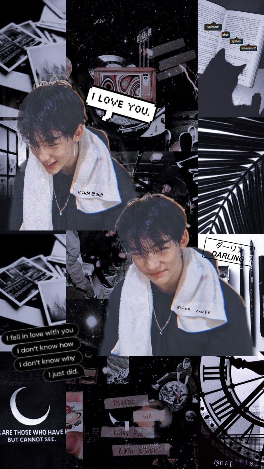 860x1530 Hyunjin mood board wallpaper lockscreen #hyunjin #hyunjean, Phone