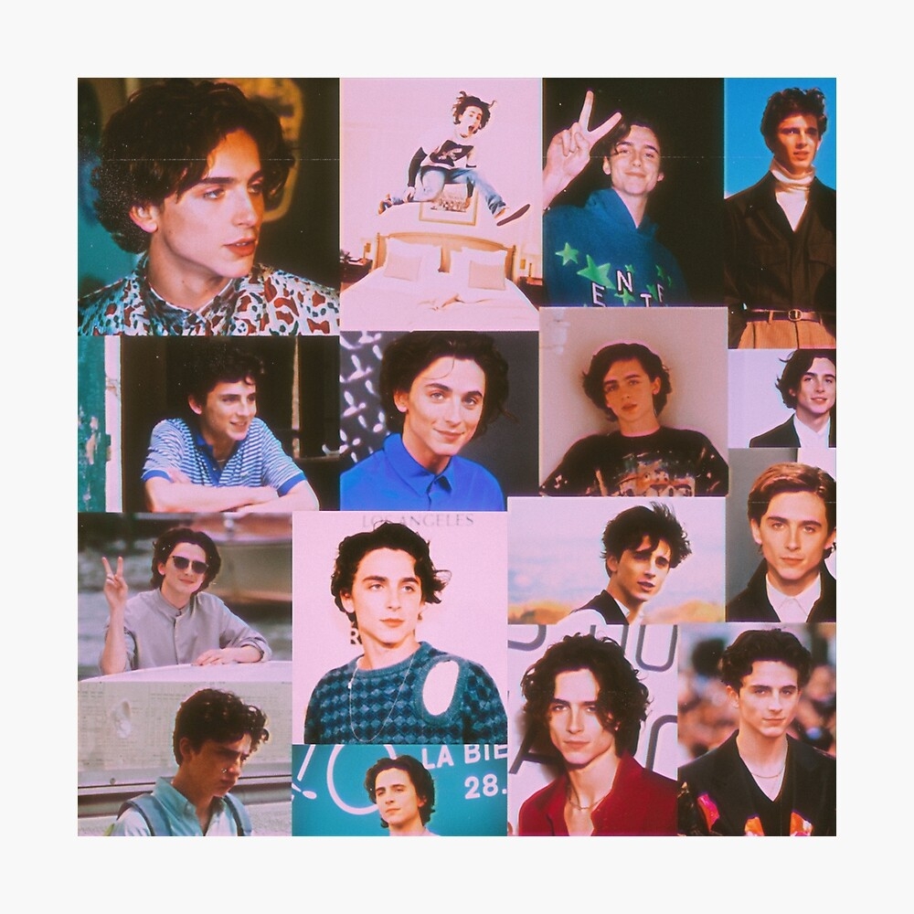 1000x1000 Timothee Chalamet collage Poster, Phone