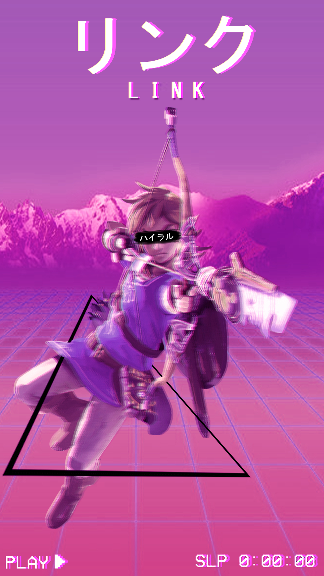 1080x1920 I Made A Link Vaporwave Wallpaper A While Back, Hope You Enjoy!, R Breath_of_the_Wild, Phone