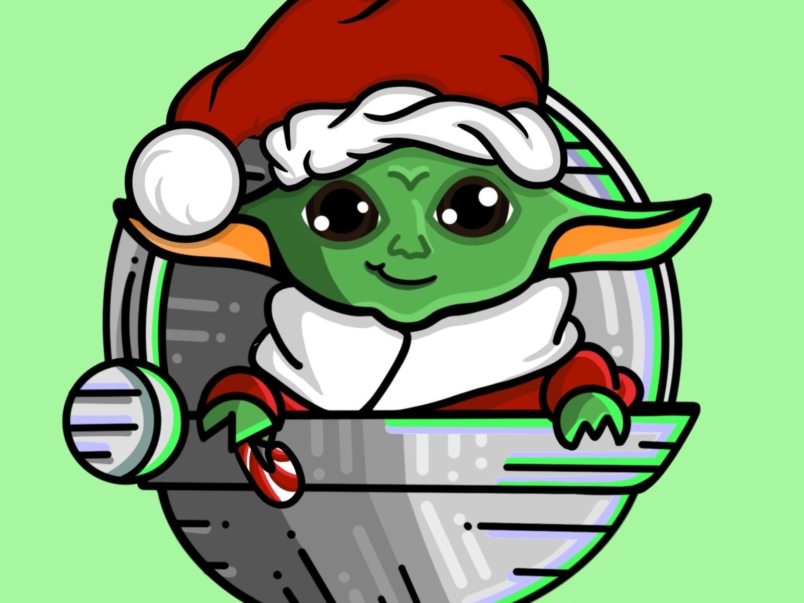 1600x1200 Star Wars Baby Yoda Christmas Wallpaper, Desktop